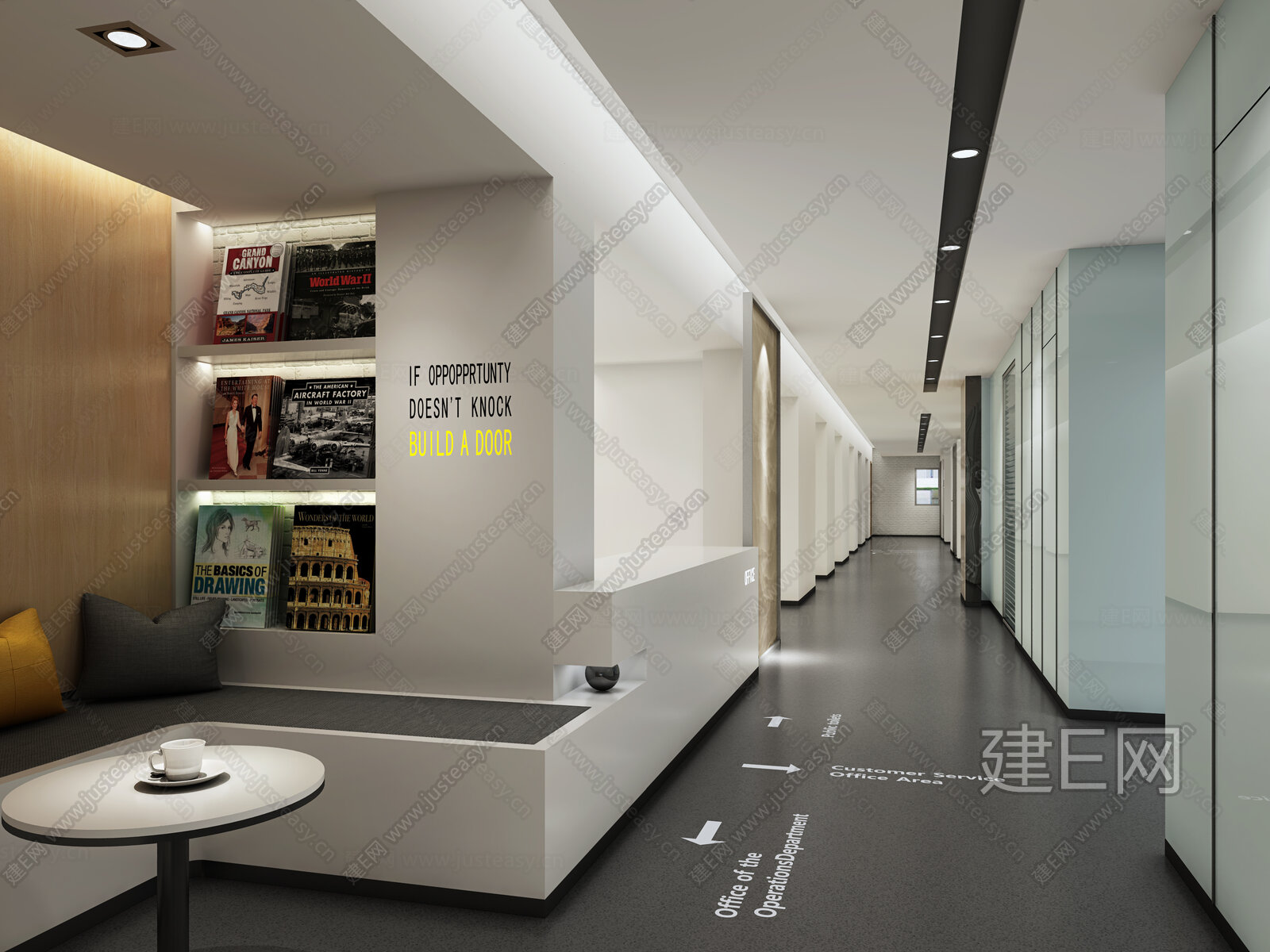 办公空间|CAD施工图+效果图施工图下载_施工图办公空间|CAD施工图+效果图下载_施工图办公空间|CAD施工图+效果图免费下载_建E室内设计网