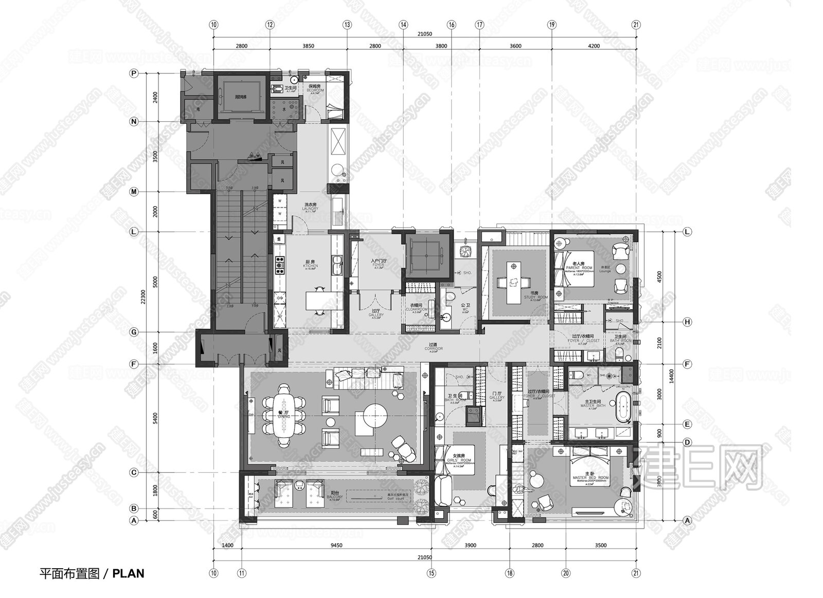大平层豪宅样板房|CAD施工图施工图下载_施工图大平层豪宅样板房|CAD施工图下载_施工图大平层豪宅样板房|CAD施工图免费下载_建E室内设计网