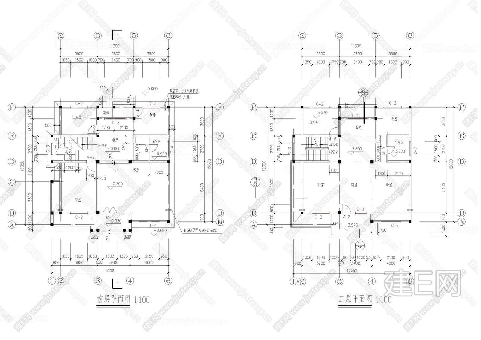 3层别墅建筑|CAD施工图施工图下载_施工图3层别墅建筑|CAD施工图下载_施工图3层别墅建筑|CAD施工图免费下载_建E室内设计网