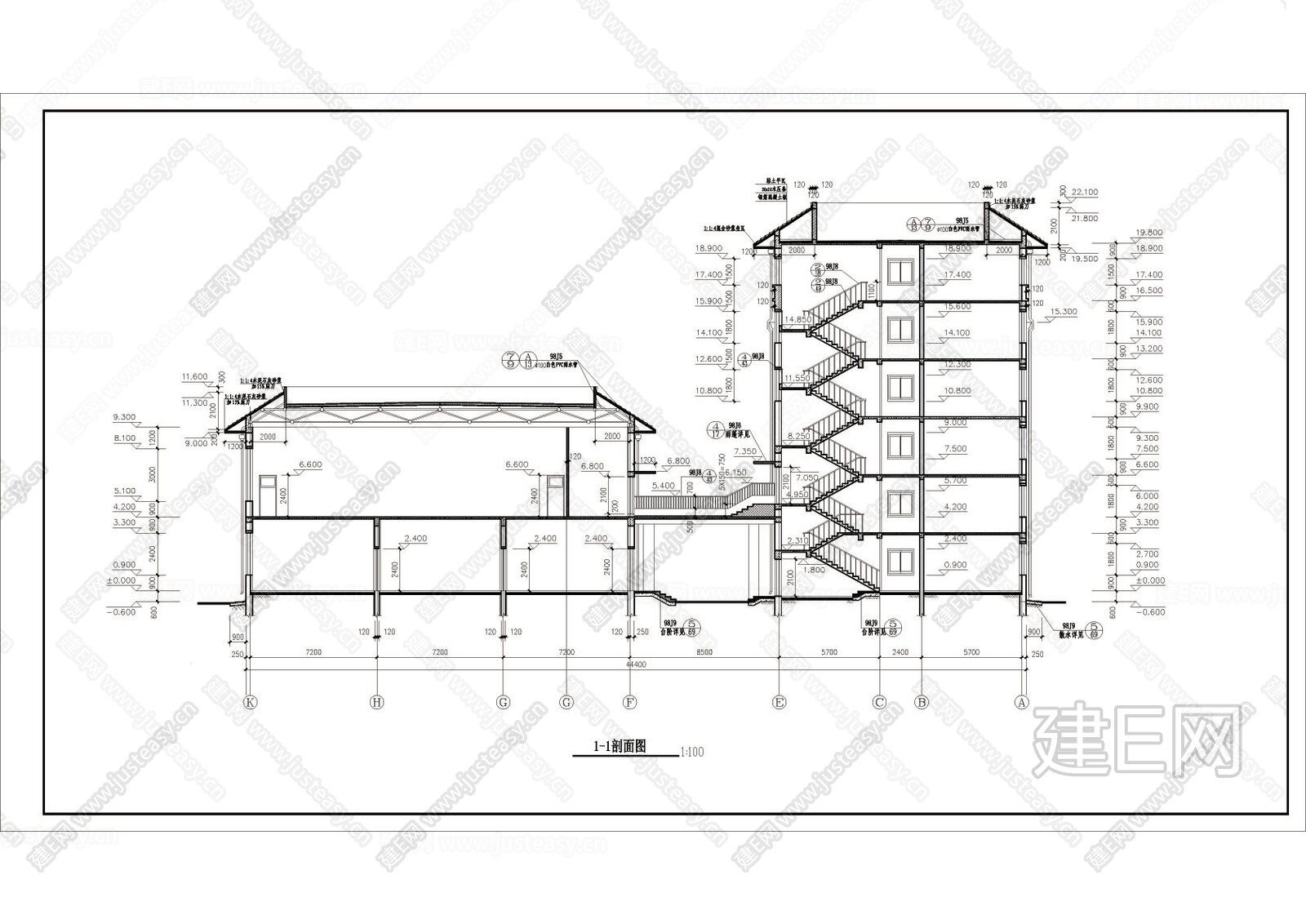 学校综合楼建筑|CAD施工图施工图下载_施工图学校综合楼建筑|CAD施工图下载_施工图学校综合楼建筑|CAD施工图免费下载_建E室内设计网