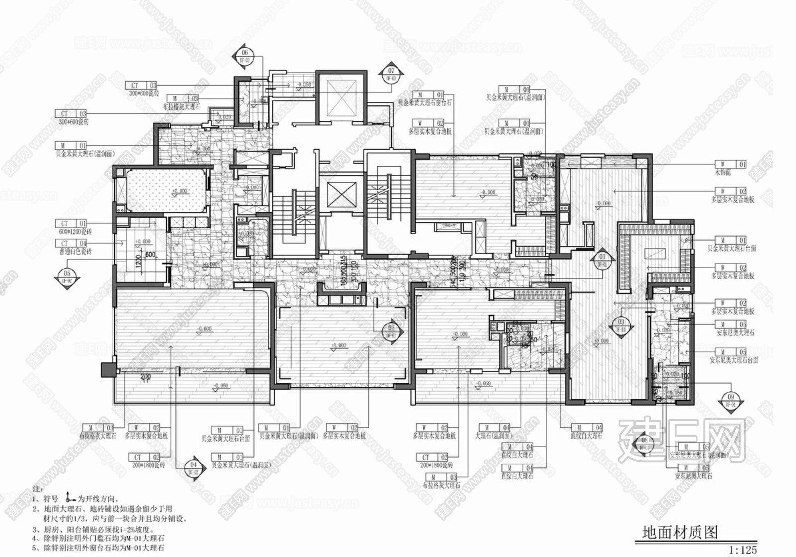新中式大平层|CAD施工图施工图下载_施工图新中式大平层|CAD施工图下载_施工图新中式大平层|CAD施工图免费下载_建E室内设计网