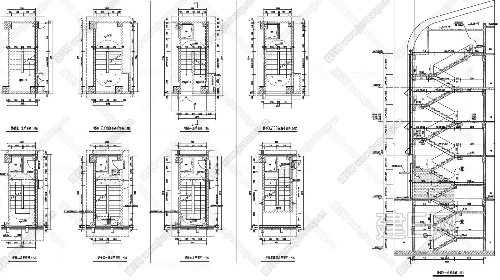 装配式楼梯详图|CAD施工图施工图下载_施工图装配式楼梯详图|CAD施工图下载_施工图装配式楼梯详图|CAD施工图免费下载_建E室内设计网