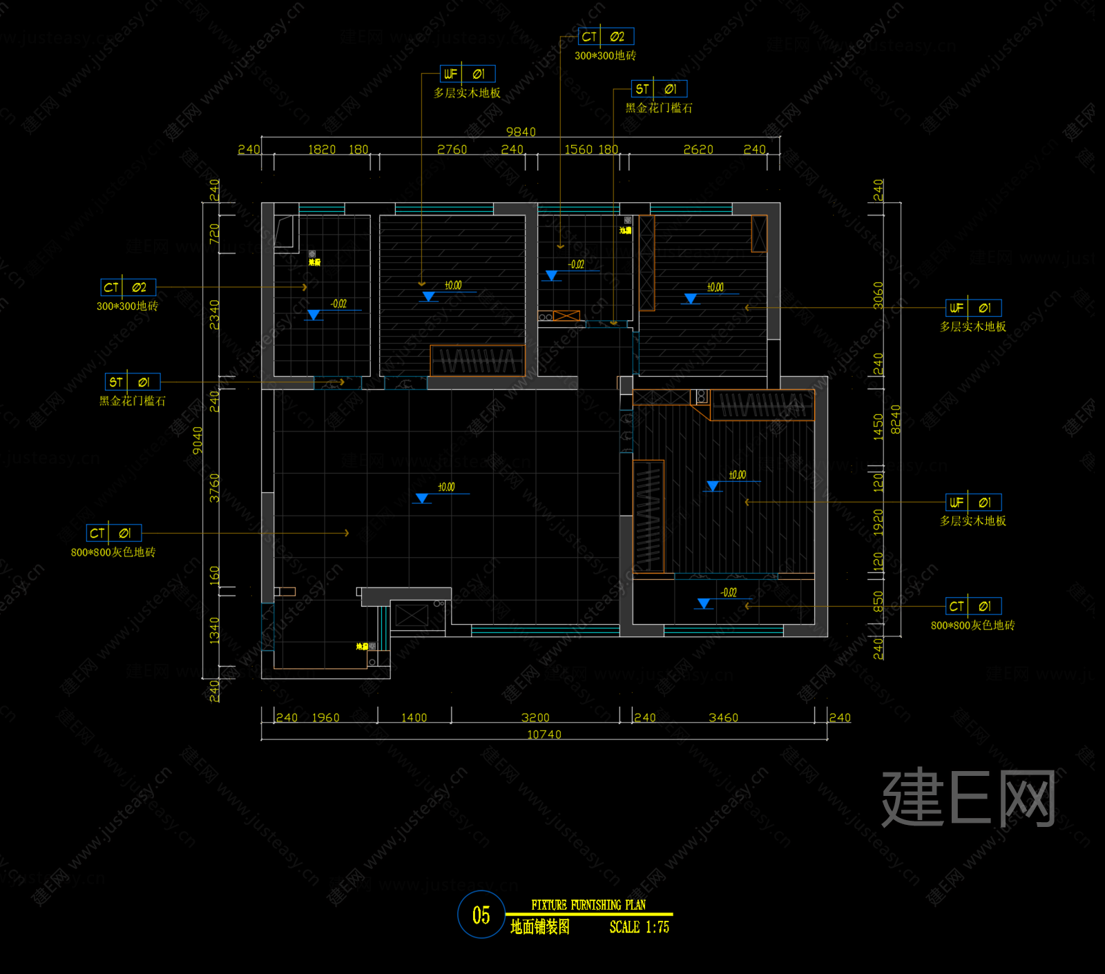 现代家装样板间|CAD施工图施工图下载_施工图现代家装样板间|CAD施工图下载_施工图现代家装样板间|CAD施工图免费下载_建E室内设计网