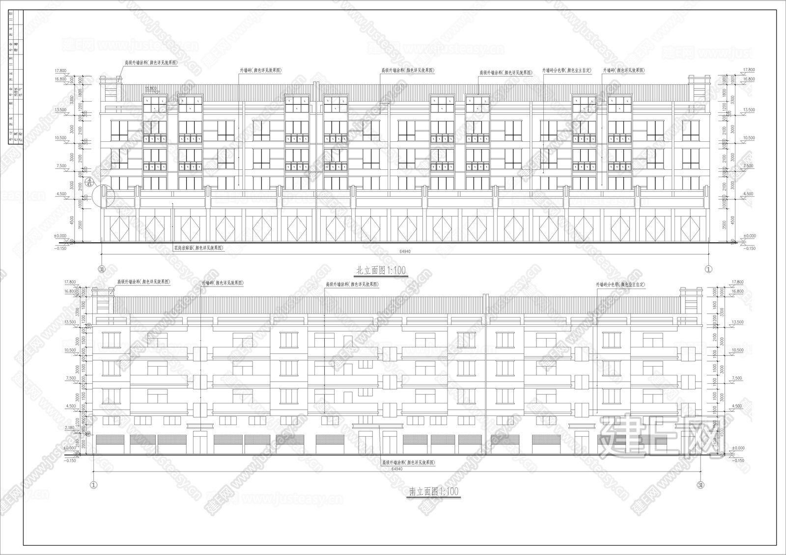 江南风格多层商住楼建筑图|CAD施工图施工图下载_施工图江南风格多层商住楼建筑图|CAD施工图下载_施工图江南风格多层商住楼建筑图|CAD施工 ...