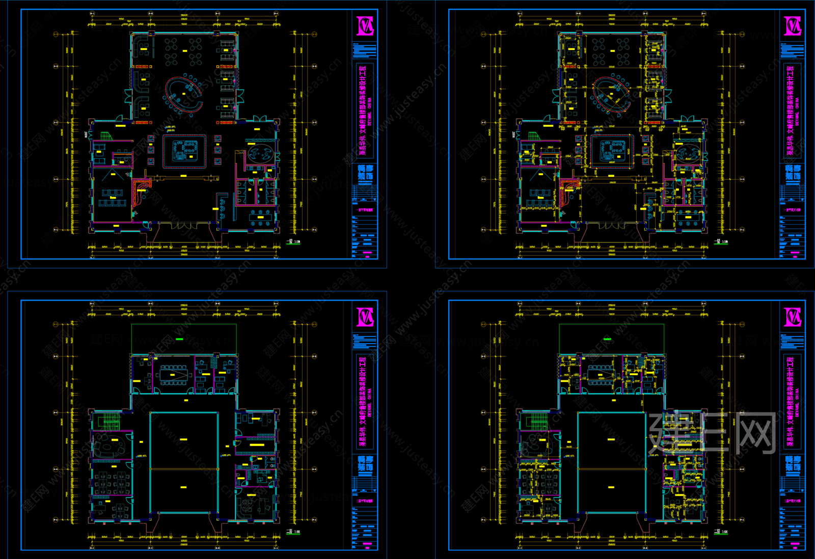 现代售楼部|CAD施工图+效果图+材料表cad施工图