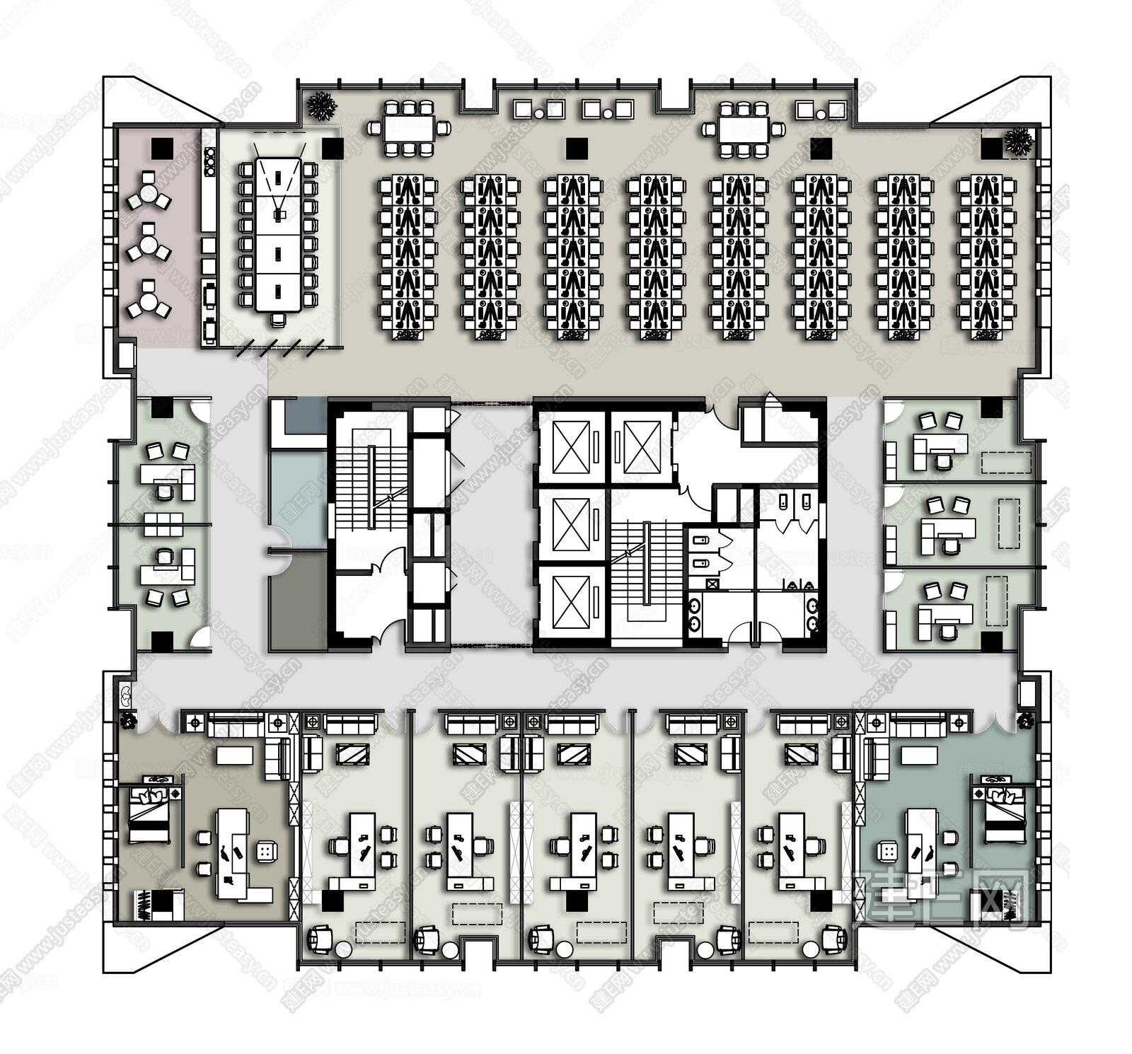 办公室平面图|CAD施工图施工图下载_施工图办公室平面图|CAD施工图下载_施工图办公室平面图|CAD施工图免费下载_建E室内设计网