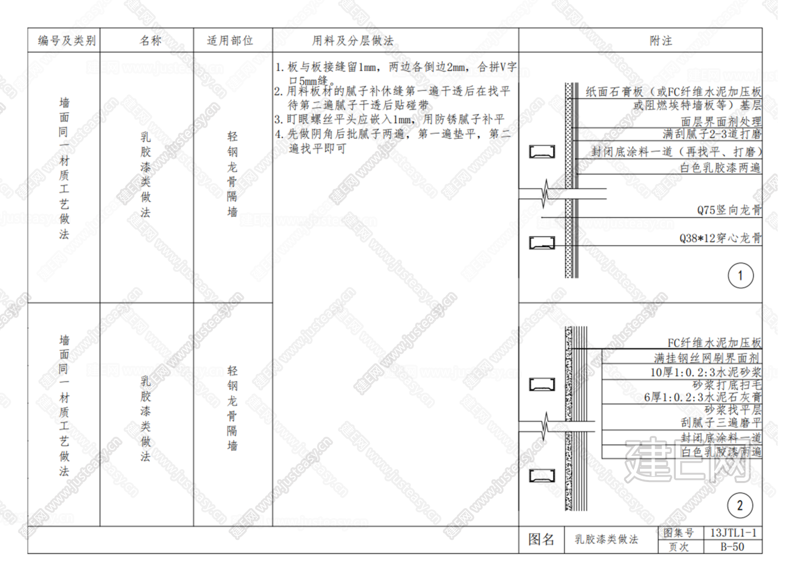 墙面节点大样|CAD施工图CAD施工图下载[ID:116932827]_建e施工图