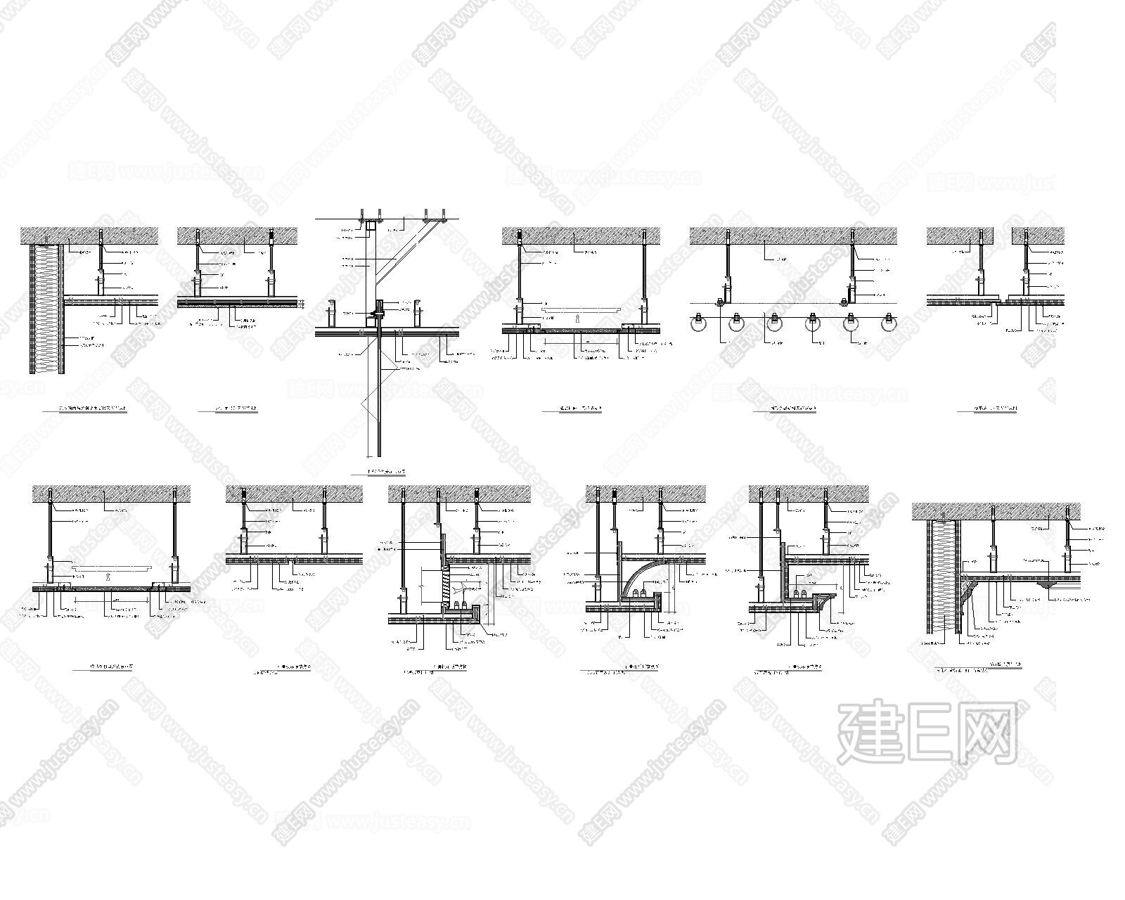 室内各类吊顶节点大样|CAD施工图施工图下载_施工图室内各类吊顶节点大样|CAD施工图下载_施工图室内各类吊顶节点大样|CAD施工图免费下载 ...