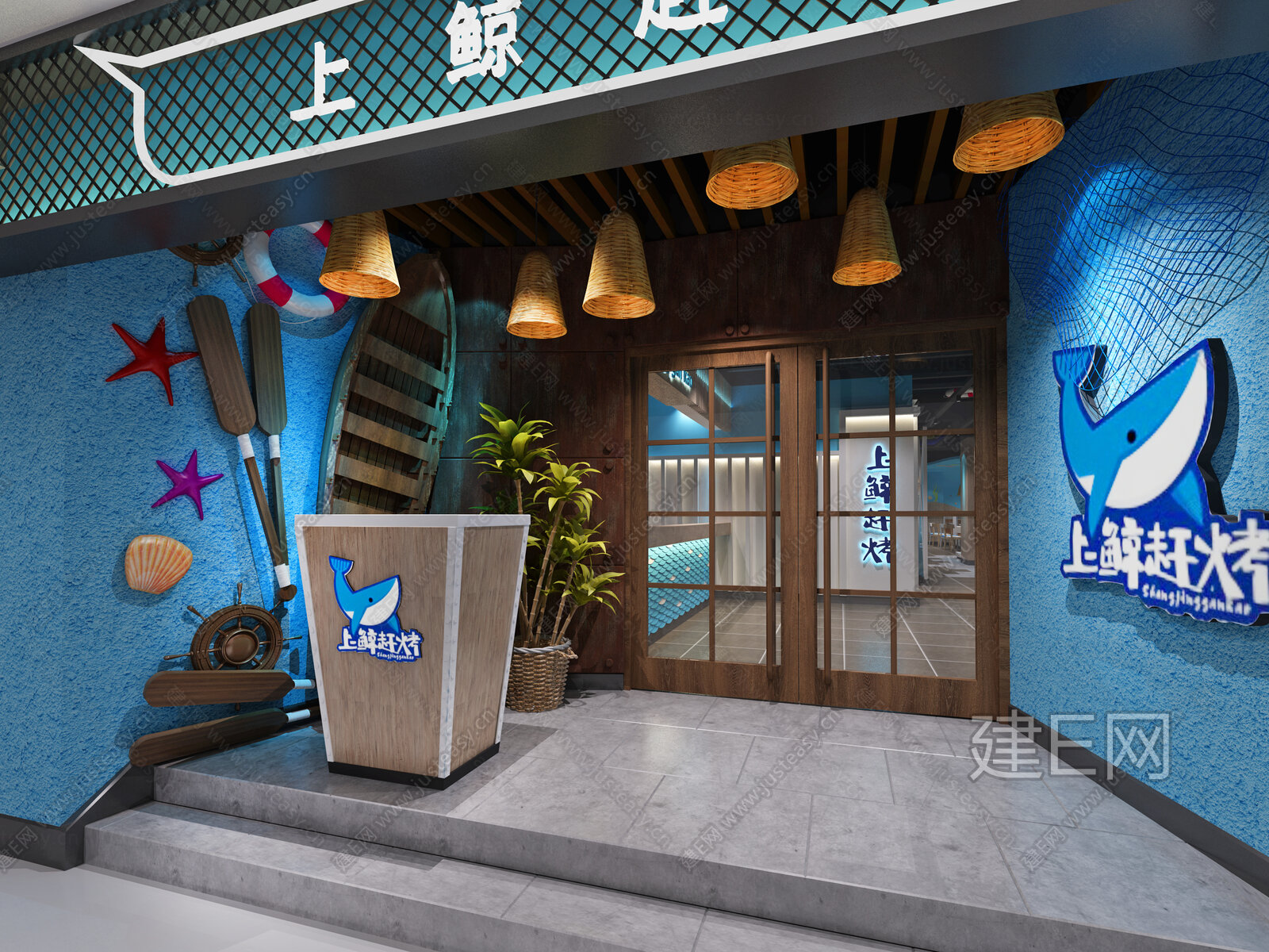 海鲜主题餐厅|CAD施工图 +效果图施工图下载_施工图海鲜主题餐厅|CAD施工图 +效果图下载_施工图海鲜主题餐厅|CAD施工图 +效果图免费 ...
