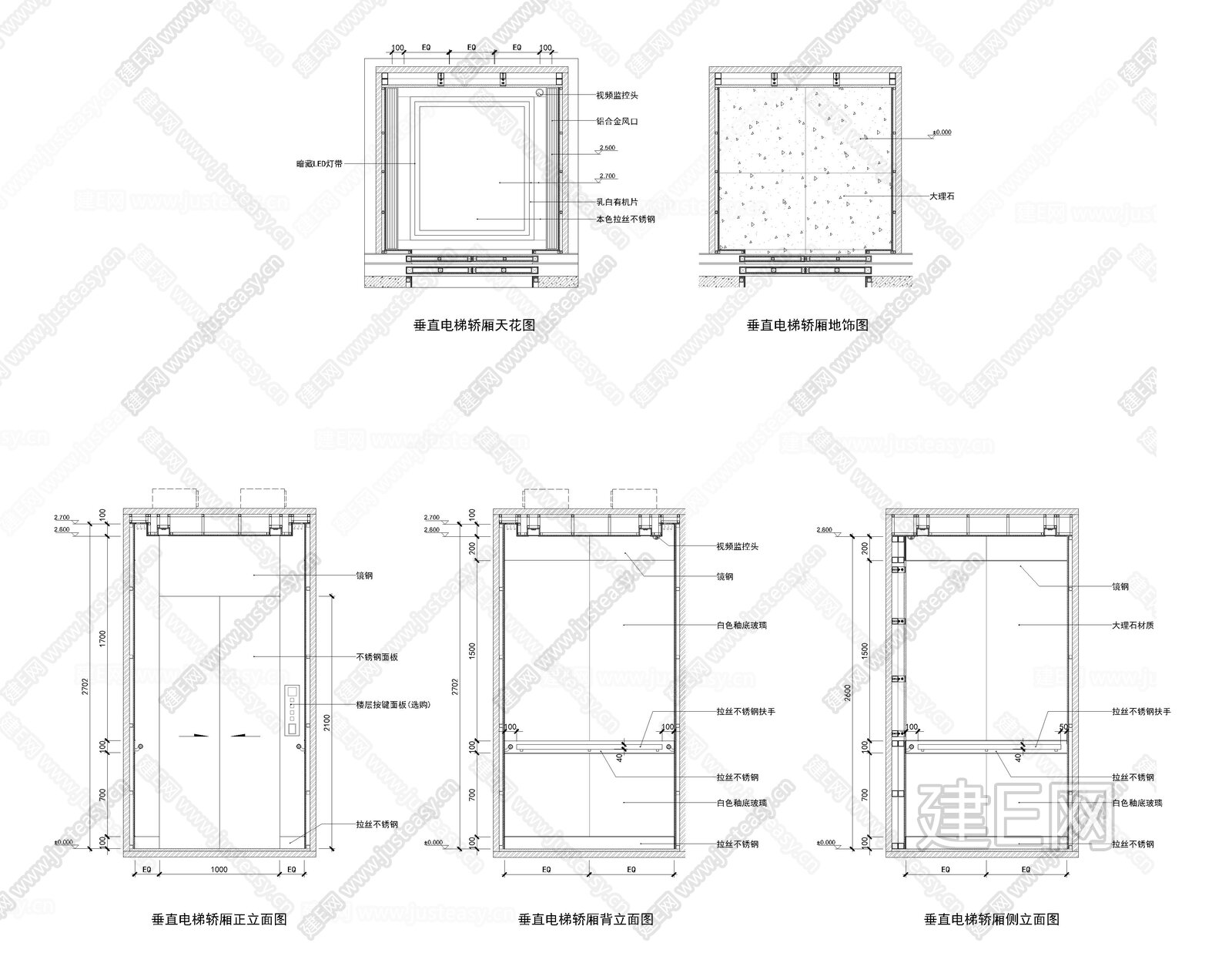 现代电梯间电梯轿厢|CAD施工图施工图下载_施工图现代电梯间电梯轿厢|CAD施工图下载_施工图现代电梯间电梯轿厢|CAD施工图免费下载_建E室内设计网