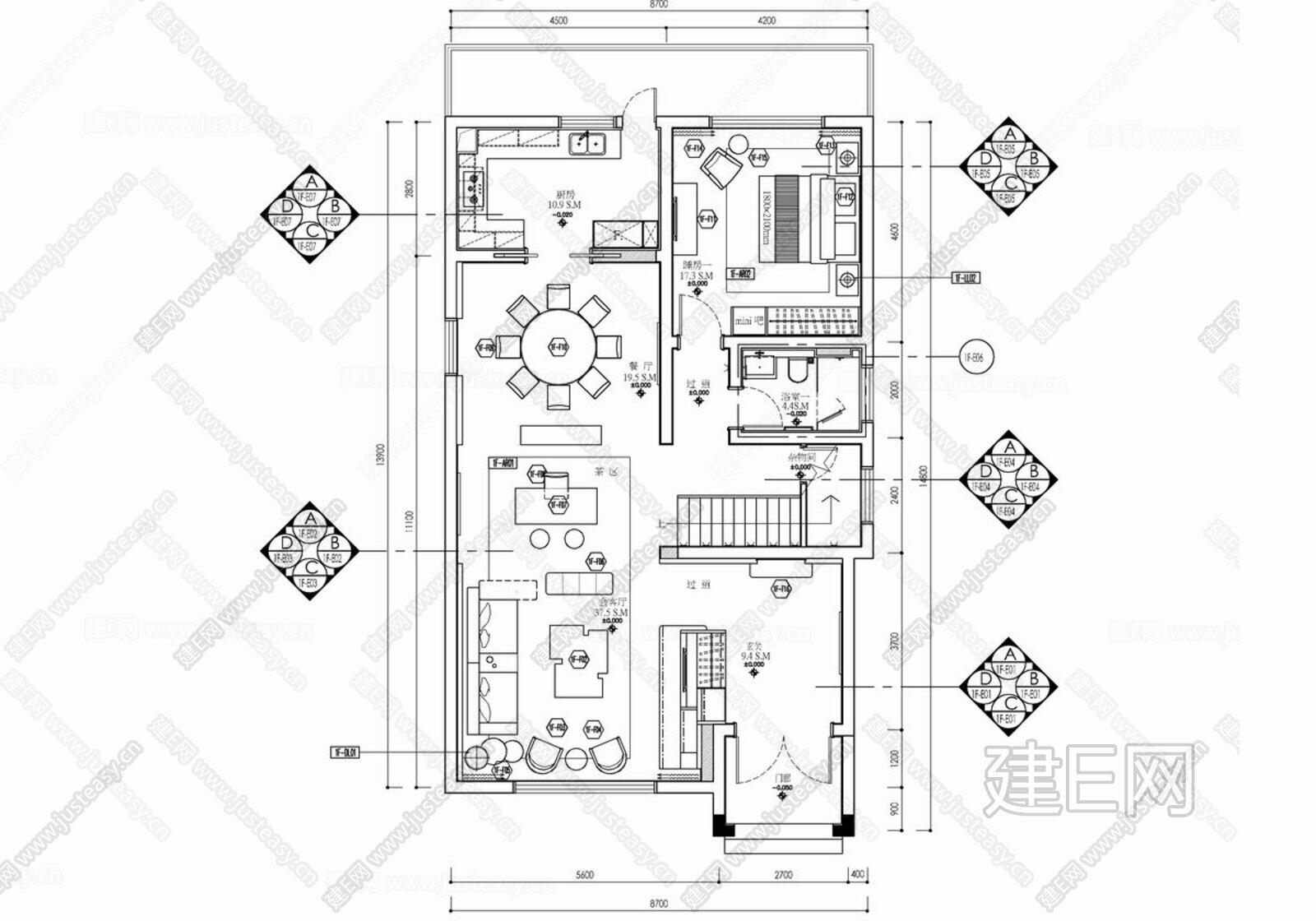 400㎡三层别墅|CAD施工图cad施工图
