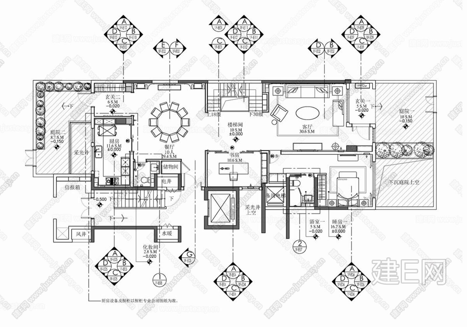 700㎡三层别墅|CAD施工图cad施工图