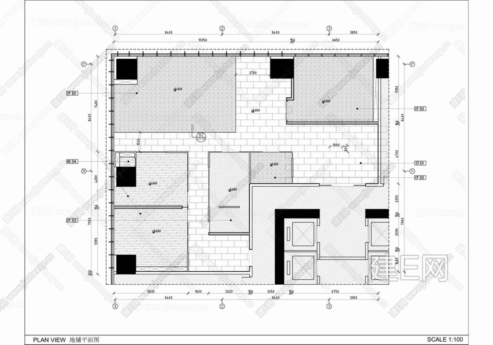300㎡办公室室内|CAD施工图施工图下载_施工图300㎡办公室室内|CAD施工图下载_施工图300㎡办公室室内|CAD施工图免费下载_建E室内设计网