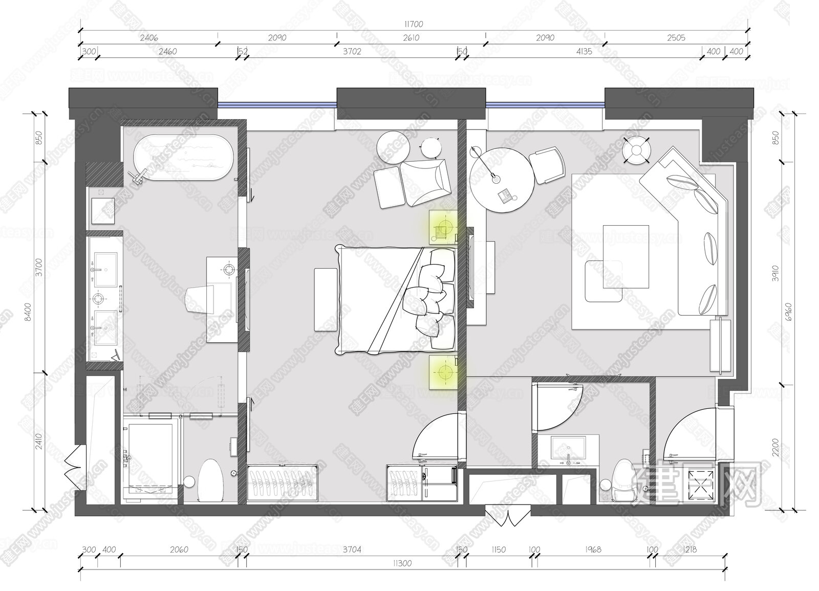 80酒店豪华套房平面图|CAD施工图施工图下载_施工图80酒店豪华套房平面图|CAD施工图下载_施工图80酒店豪华套房平面图|CAD施工图免费 ...