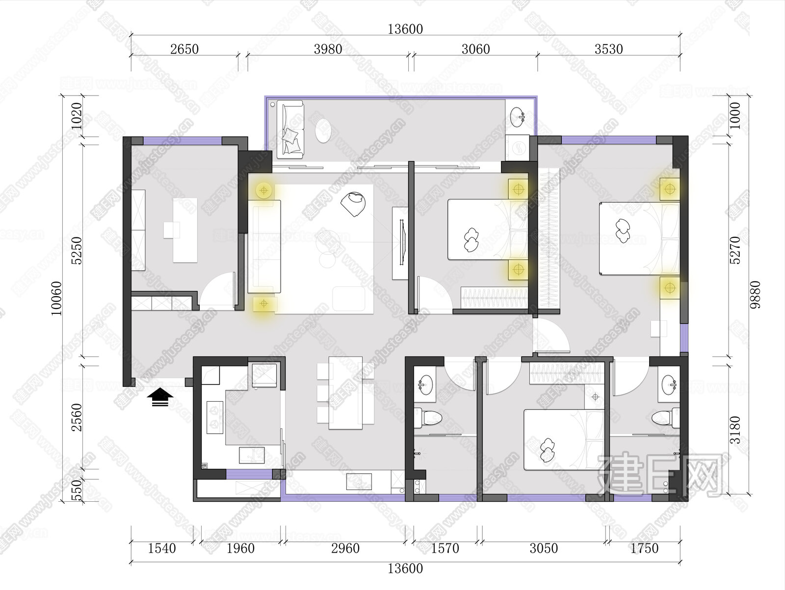 室内平面|CAD施工图施工图下载_施工图室内平面|CAD施工图下载_施工图室内平面|CAD施工图免费下载_建E室内设计网