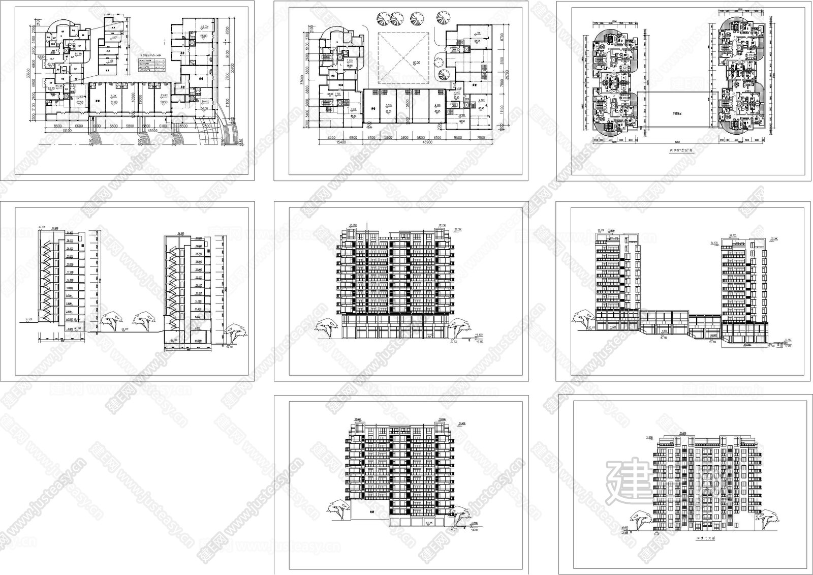 住宅楼建筑cad施工图施工图下载施工图住宅楼建筑cad施工图下载施工图住宅楼建筑cad施工图免费下载建e室内设计网 0288