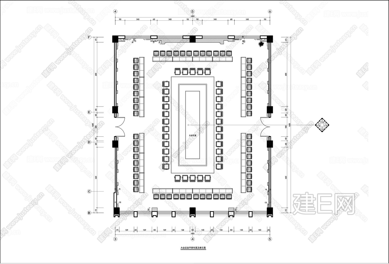 现代大会议室|CAD施工图施工图下载_施工图现代大会议室|CAD施工图下载_施工图现代大会议室|CAD施工图免费下载_建E室内设计网