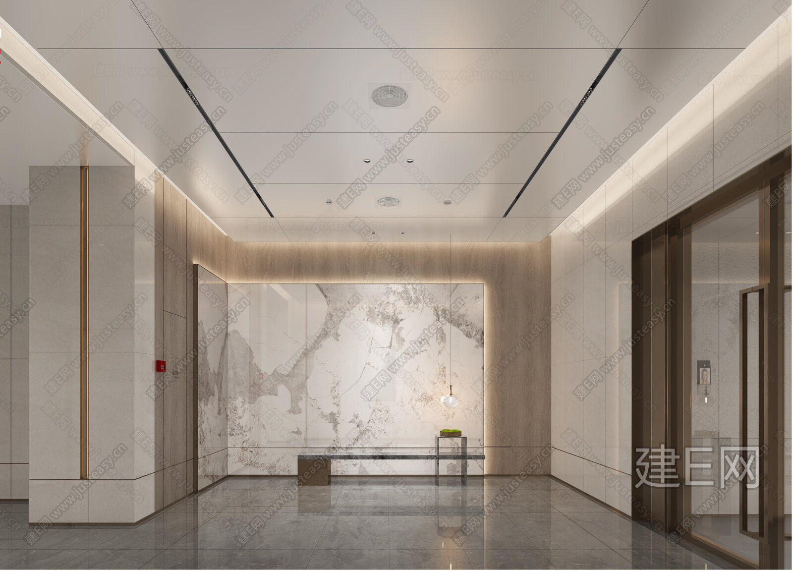 高端售楼处|CAD施工图+效果图+物料清单CAD施工图下载[ID:110903550]_建e施工图