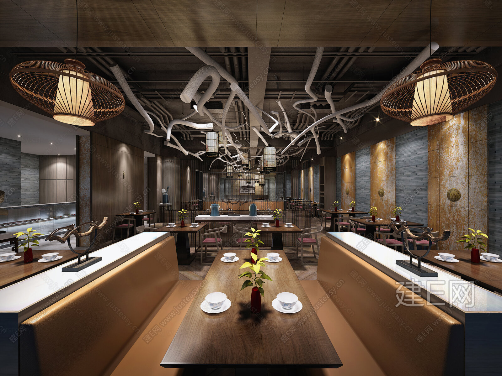 现代餐厅饭馆餐饮空间|CAD施工图+效果图施工图下载_施工图现代餐厅饭馆餐饮空间|CAD施工图+效果图下载_施工图现代餐厅饭馆餐饮空间|CAD ...