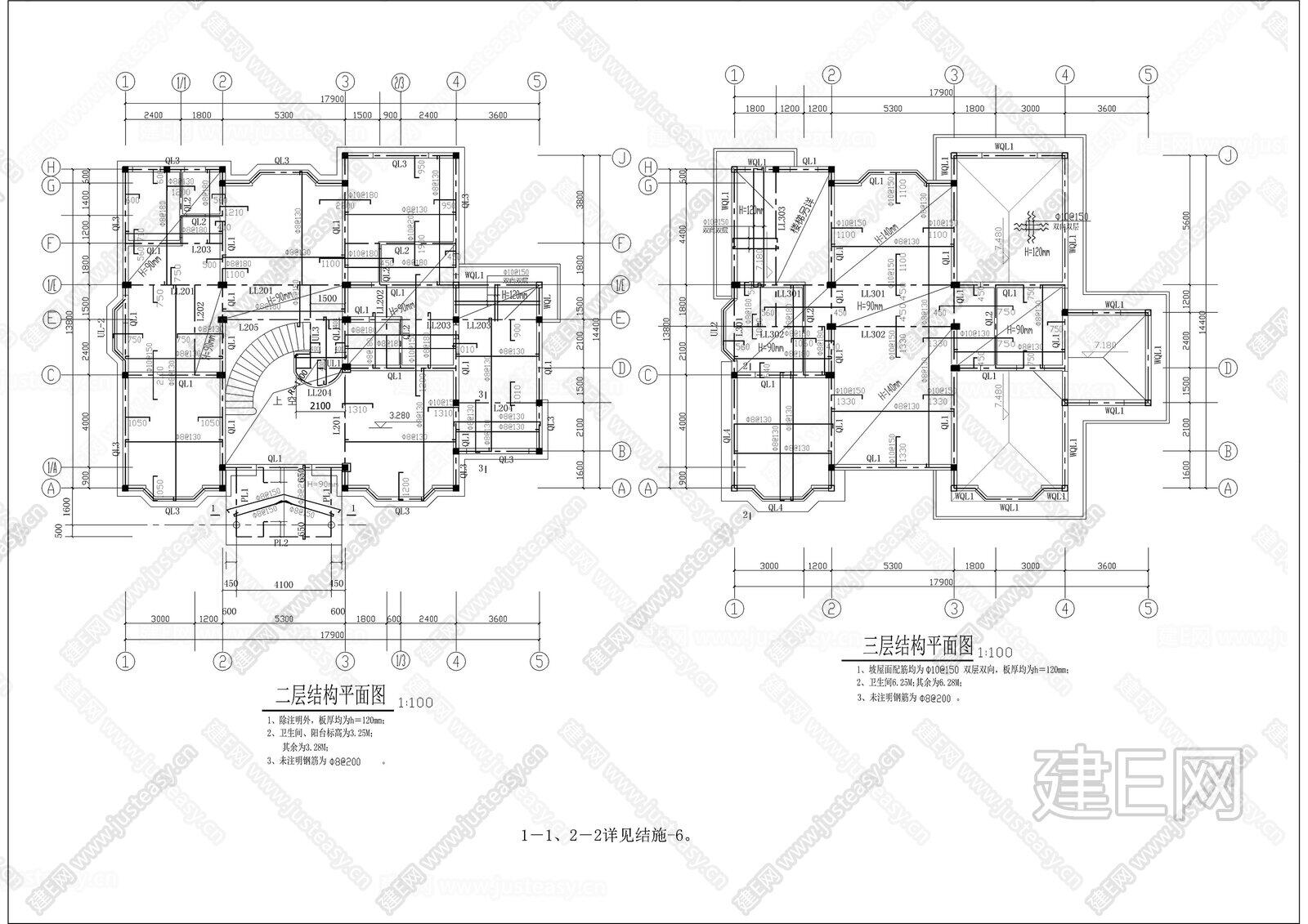 三层550平别墅建筑|CAD施工图cad施工图