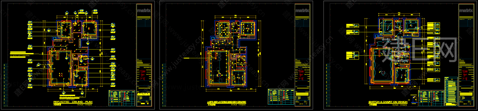 矩阵纵横-内蒙万达105户型样板间 施工图CAD+高清效果图施工图下载_施工图矩阵纵横-内蒙万达105户型样板间 施工图CAD+高清效果图下载 ...