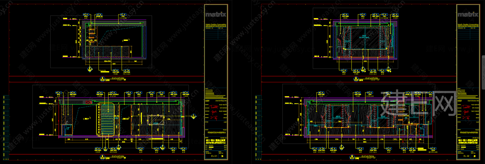 矩阵纵横-内蒙万达105户型样板间 施工图CAD+高清效果图施工图下载_施工图矩阵纵横-内蒙万达105户型样板间 施工图CAD+高清效果图下载 ...