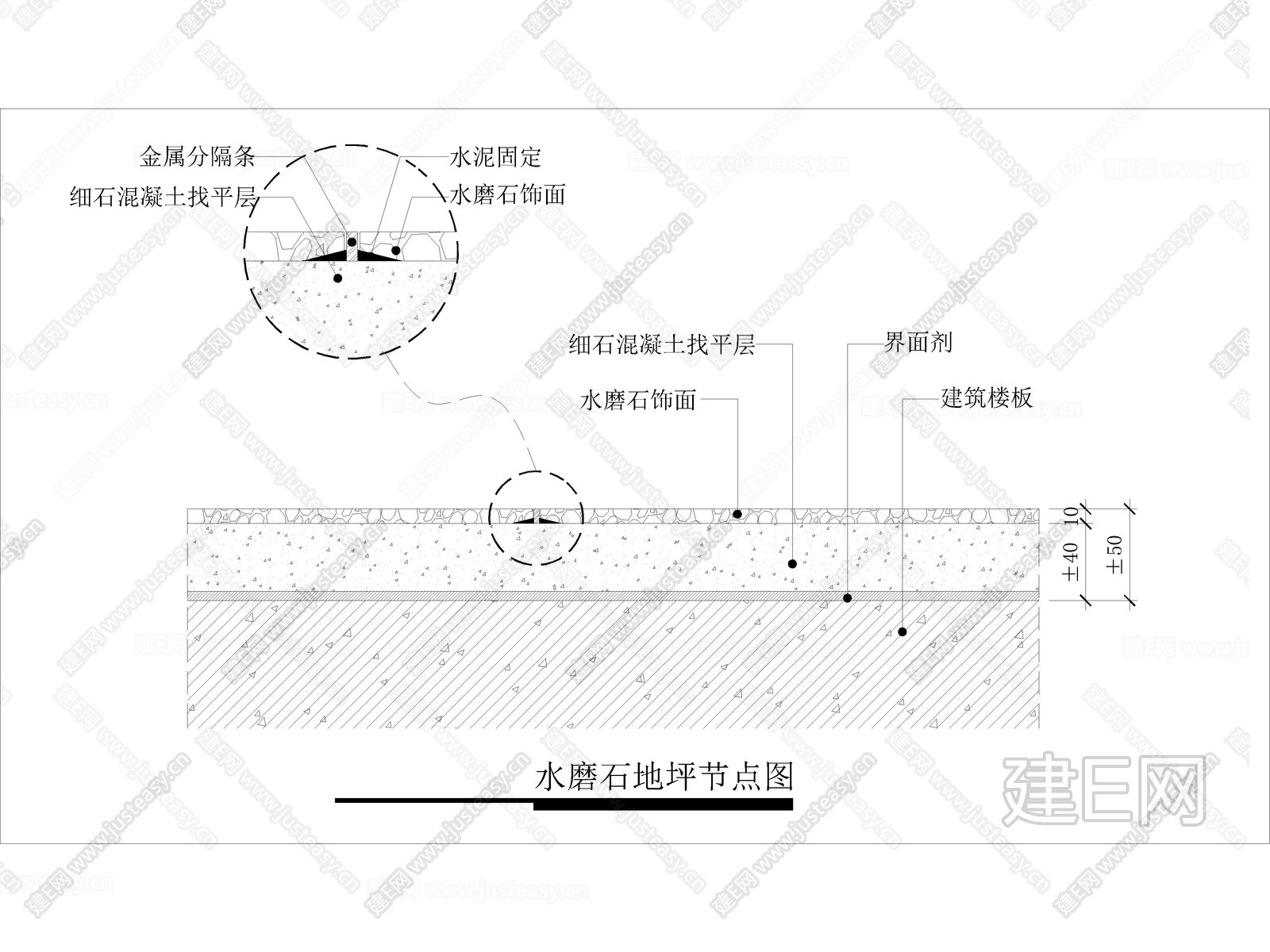 水磨石地坪地面工艺节点大样图施工图下载_施工图水磨石地坪地面工艺节点大样图下载_施工图水磨石地坪地面工艺节点大样图免费下载_建E室内设计网