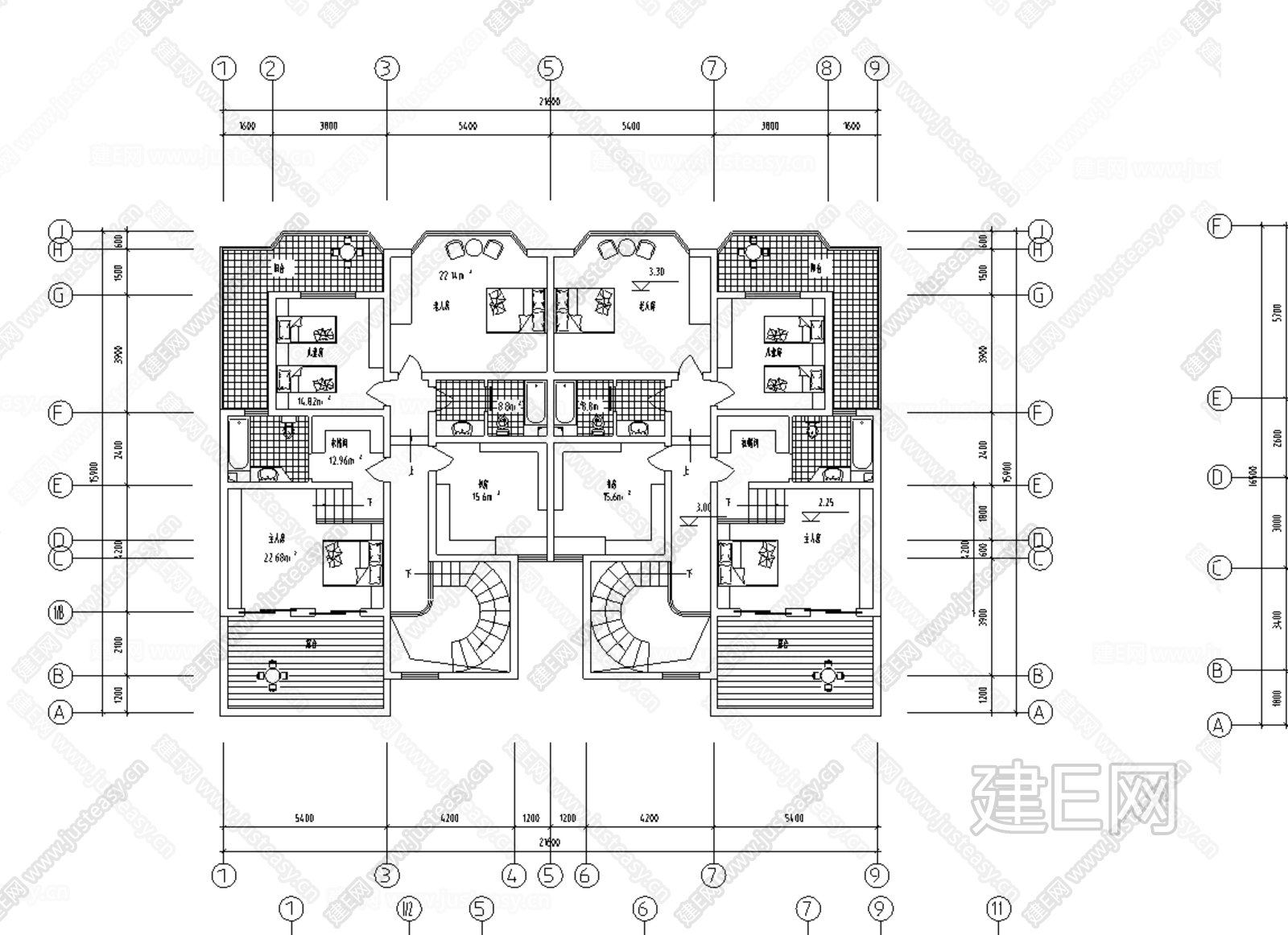 复式楼户型图纸_t3施工图下载_施工图复式楼户型图纸_t3下载_施工图复式楼户型图纸_t3免费下载_建E室内设计网