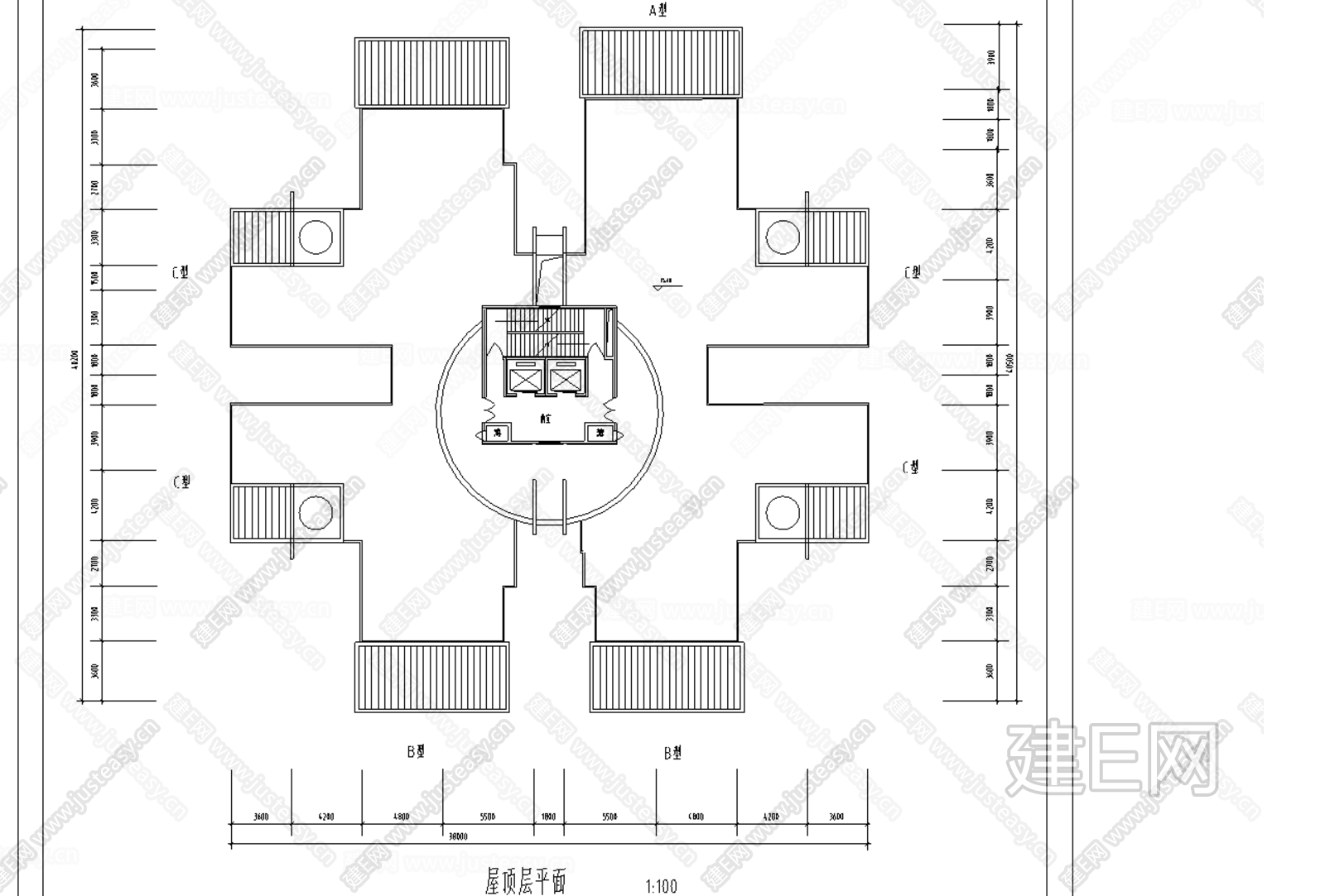 高层住宅楼建筑图_t3施工图下载_施工图高层住宅楼建筑图_t3下载_施工图高层住宅楼建筑图_t3免费下载_建E室内设计网