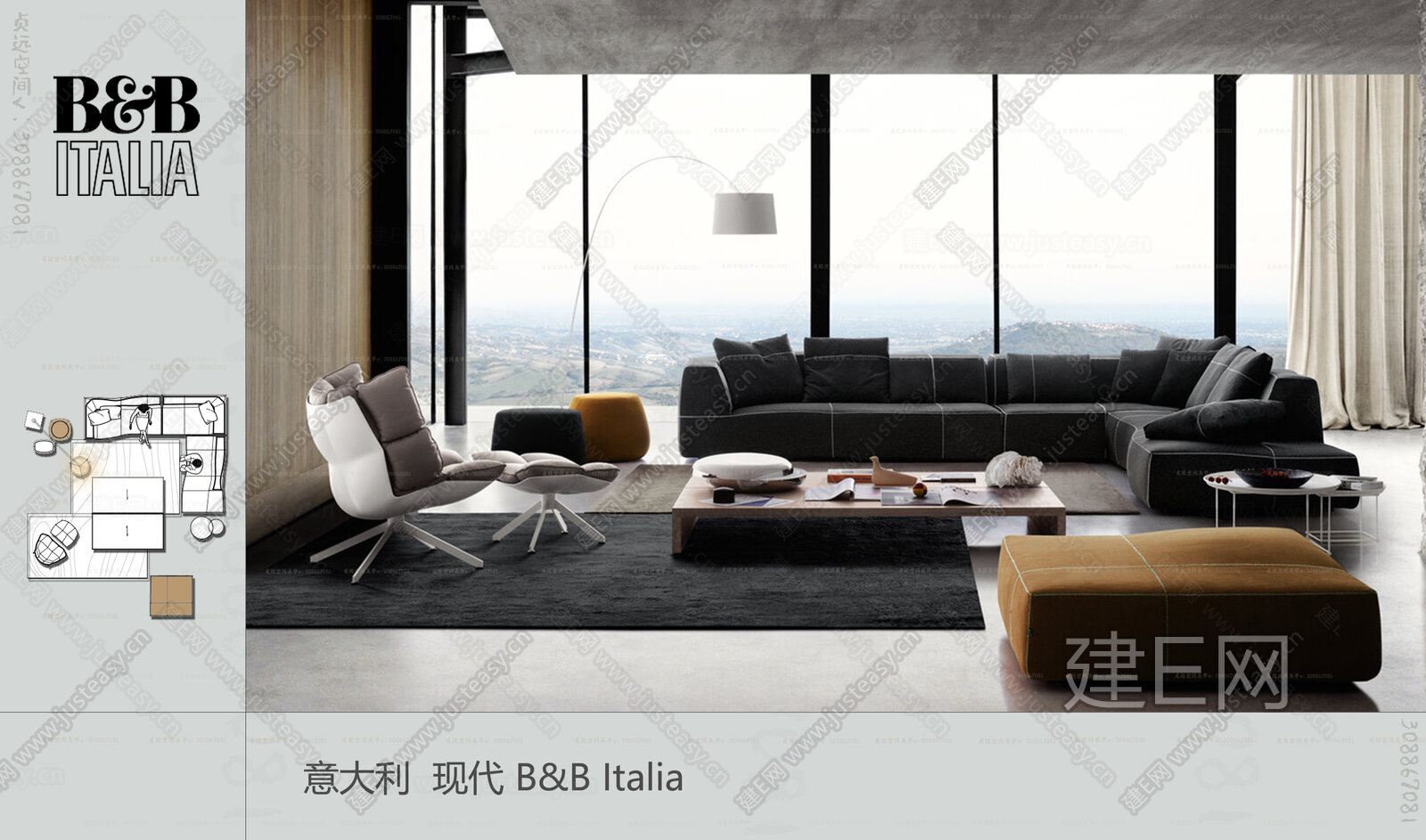 意大利B&B Italia平面图库+三四图+图册 施工图下载_施工图意大利B&B Italia平面图库+三四图+图册 下载_施工图意大利B&B ...