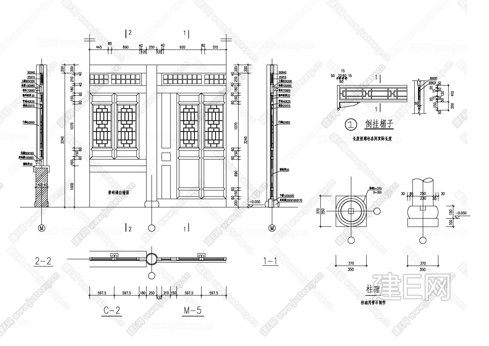 古建门大样施工图下载_施工图古建门大样下载_施工图古建门大样免费下载_建E室内设计网
