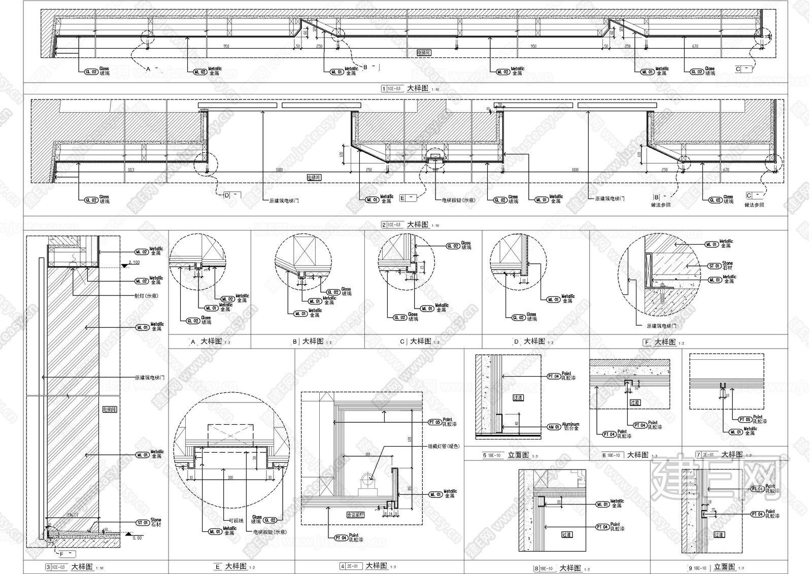 吊柜门墙身大样图施工图下载_施工图吊柜门墙身大样图下载_施工图吊柜门墙身大样图免费下载_建E室内设计网