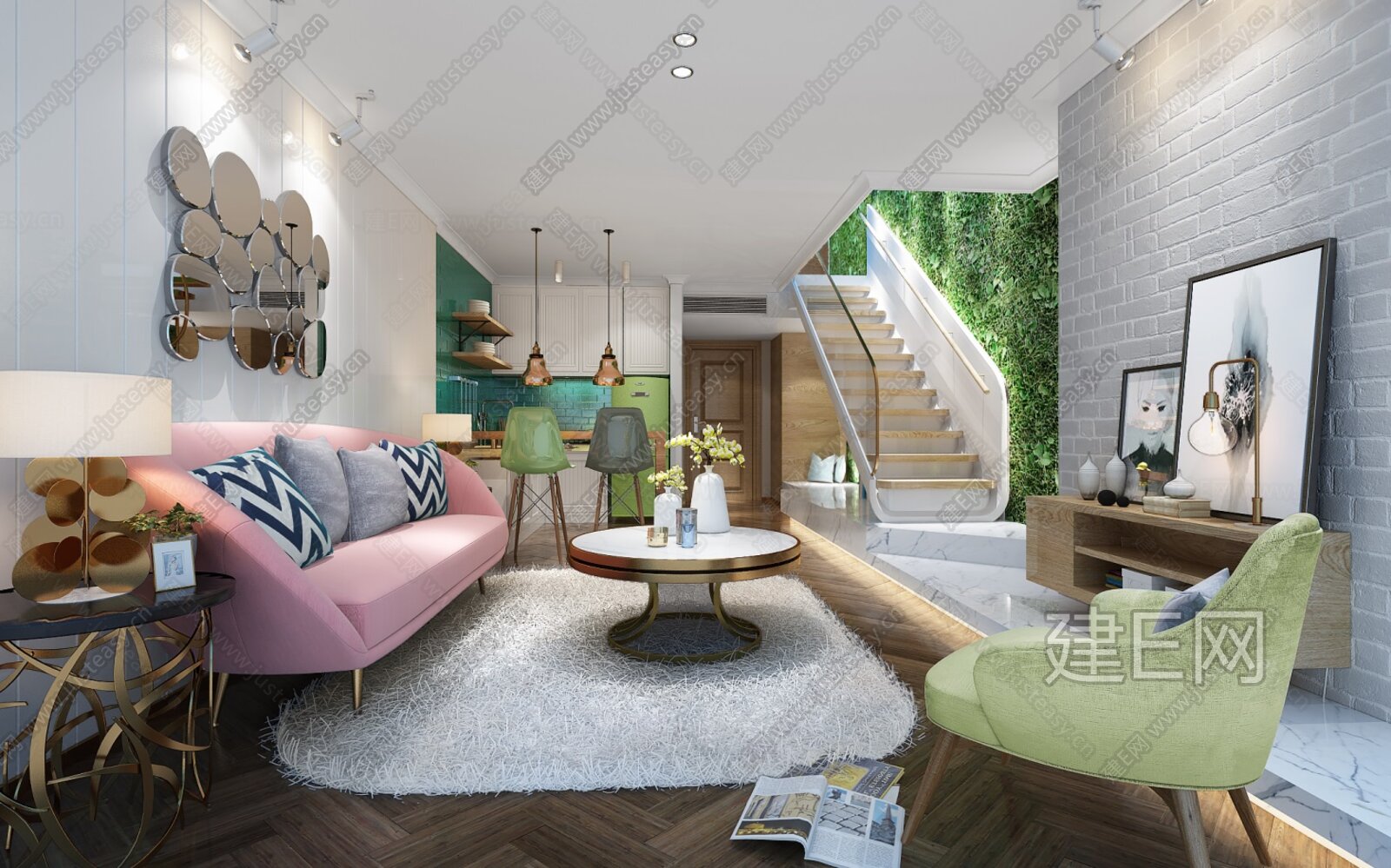 北欧32平LOFT公寓 施工图+效果图施工图下载_施工图北欧32平LOFT公寓 施工图+效果图下载_施工图北欧32平LOFT公寓 施工图+效果 ...