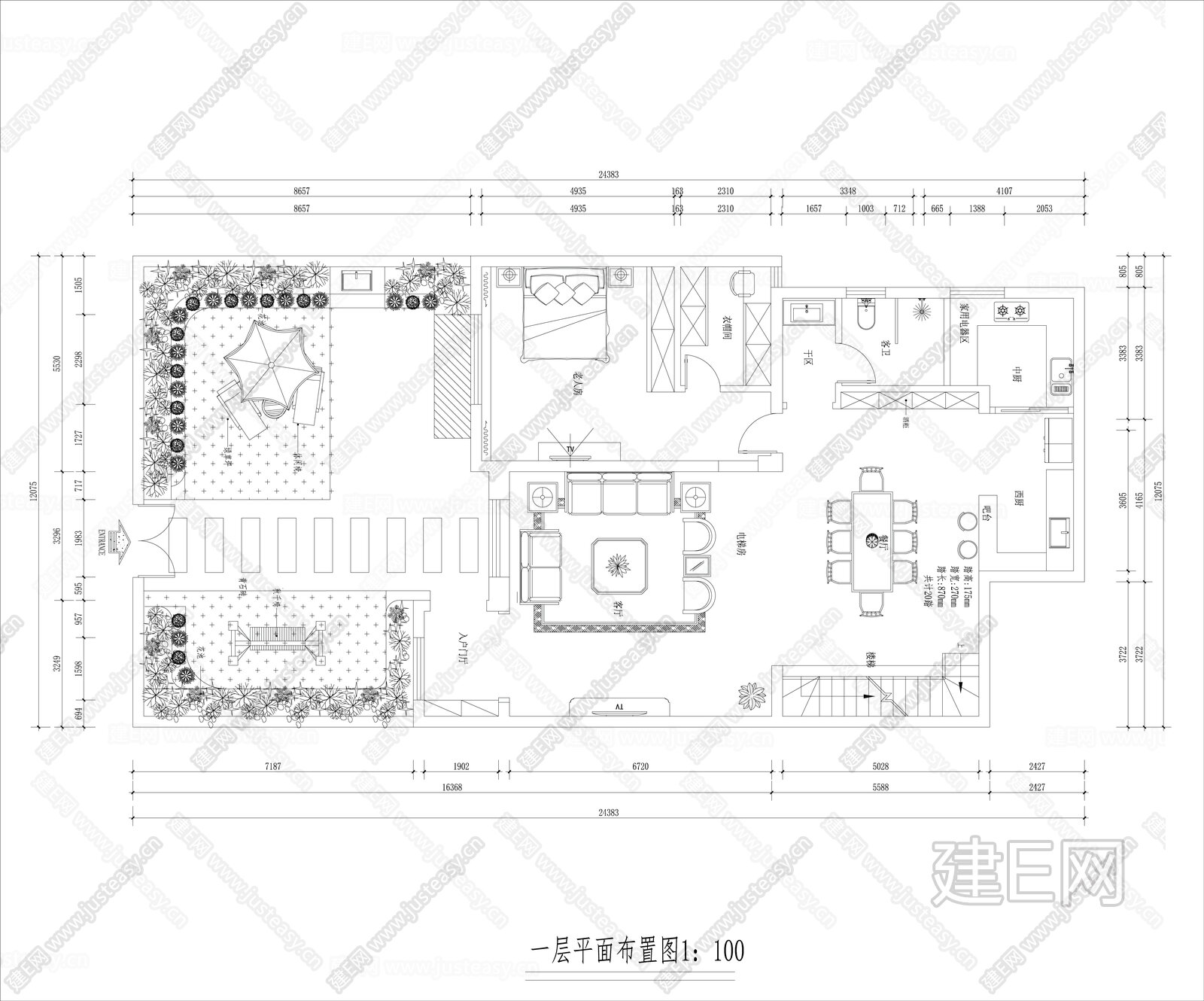 现代简约风格三层别墅施工图施工图下载_施工图现代简约风格三层别墅施工图下载_施工图现代简约风格三层别墅施工图免费下载_建E室内设计网