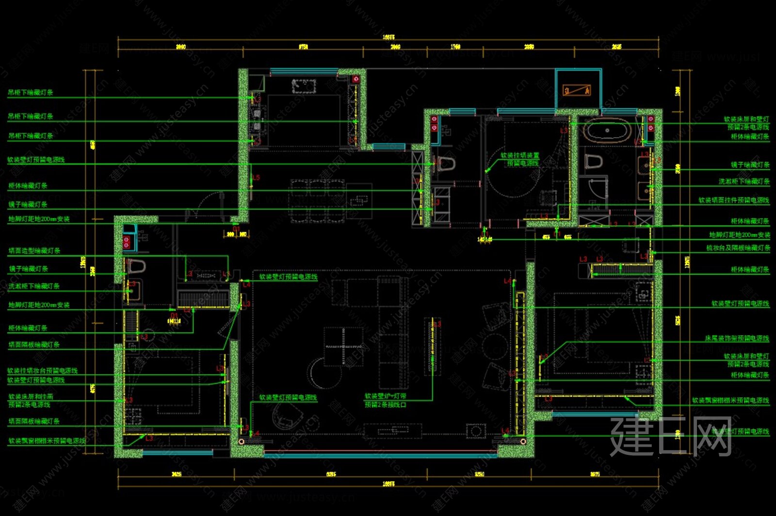 龙湖样板间施工图施工图下载_施工图龙湖样板间施工图下载_施工图龙湖样板间施工图免费下载_建E室内设计网