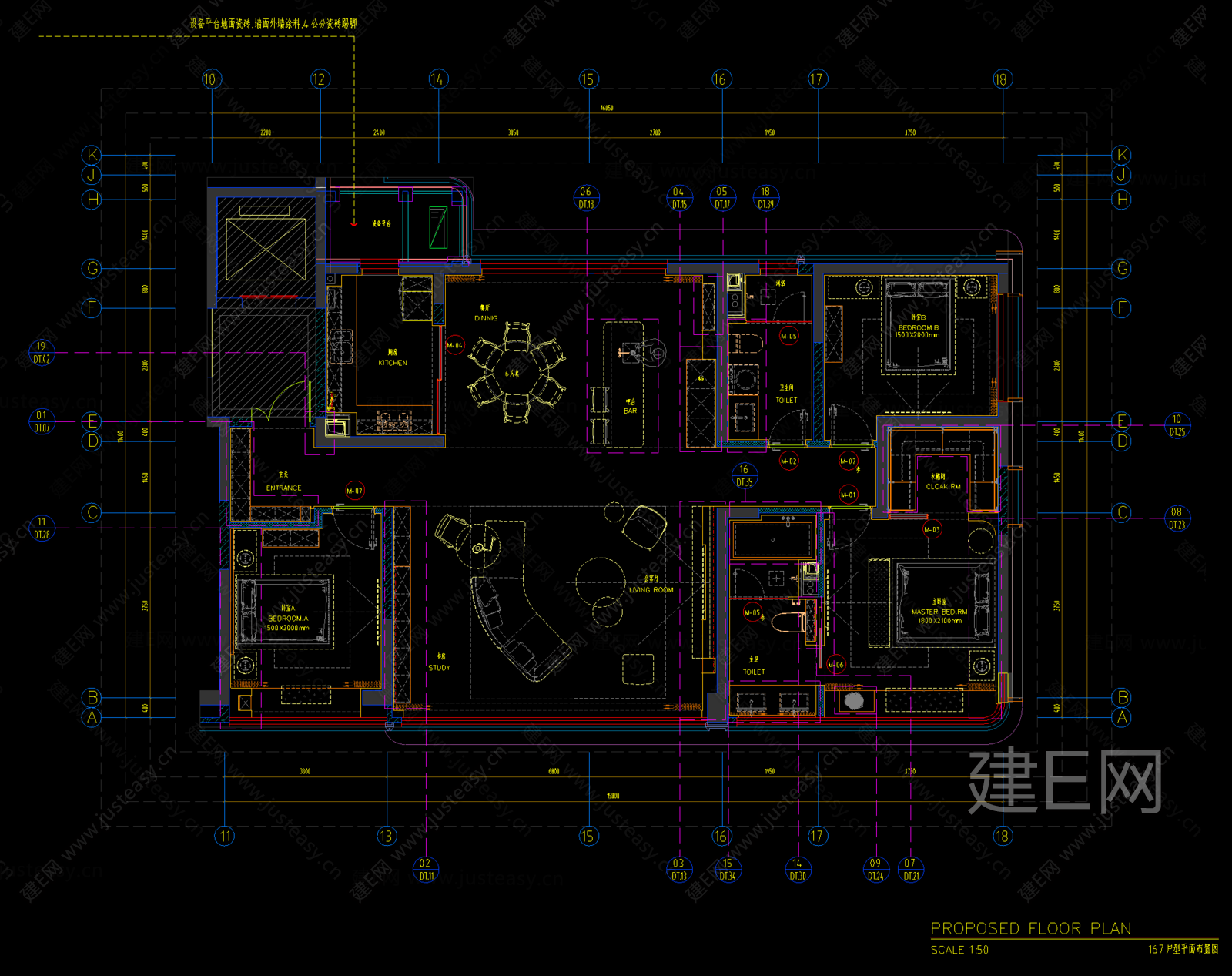 167m²样板间|CAD施工图+效果图PPT汇报案+物料手册+现场照片施工图下载_施工图167m²样板间|CAD施工图+效果图PPT汇报案 ...