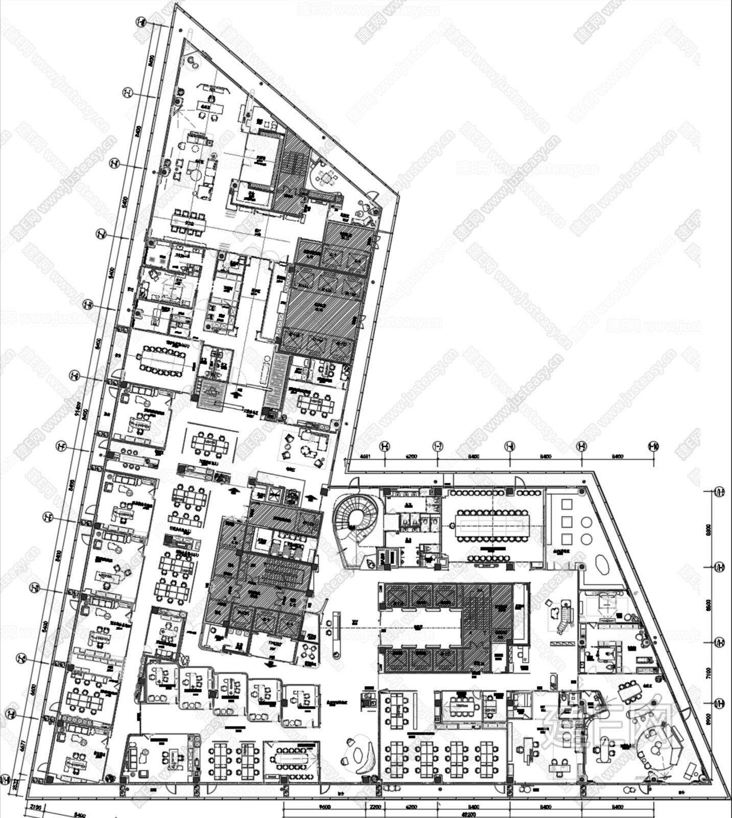 4000m²集团总部办公室施工图+效果图+物料书施工图下载_施工图4000m²集团总部办公室施工图+效果图+物料书下载_施工图4000m²集团 ...