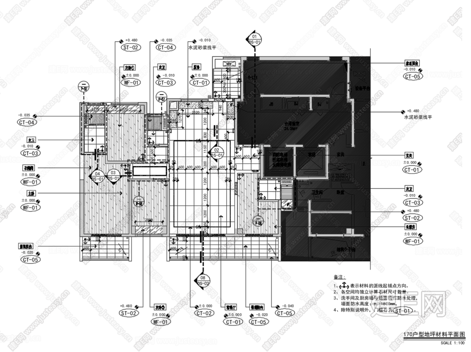 中山万科170平方精装交付样板间施工图+物料施工图下载_施工图中山万科170平方精装交付样板间施工图+物料下载_施工图中山万科170平方精装 ...