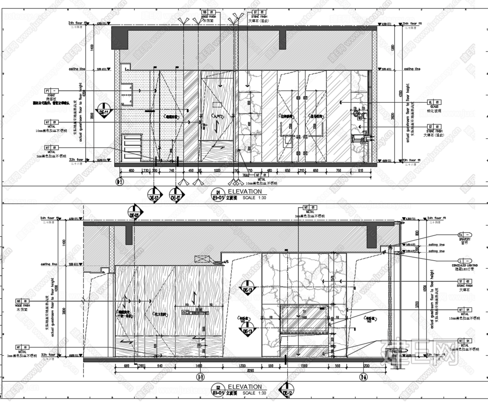 公寓样板间施工图+实景照片施工图下载_施工图公寓样板间施工图+实景照片下载_施工图公寓样板间施工图+实景照片免费下载_建E室内设计网