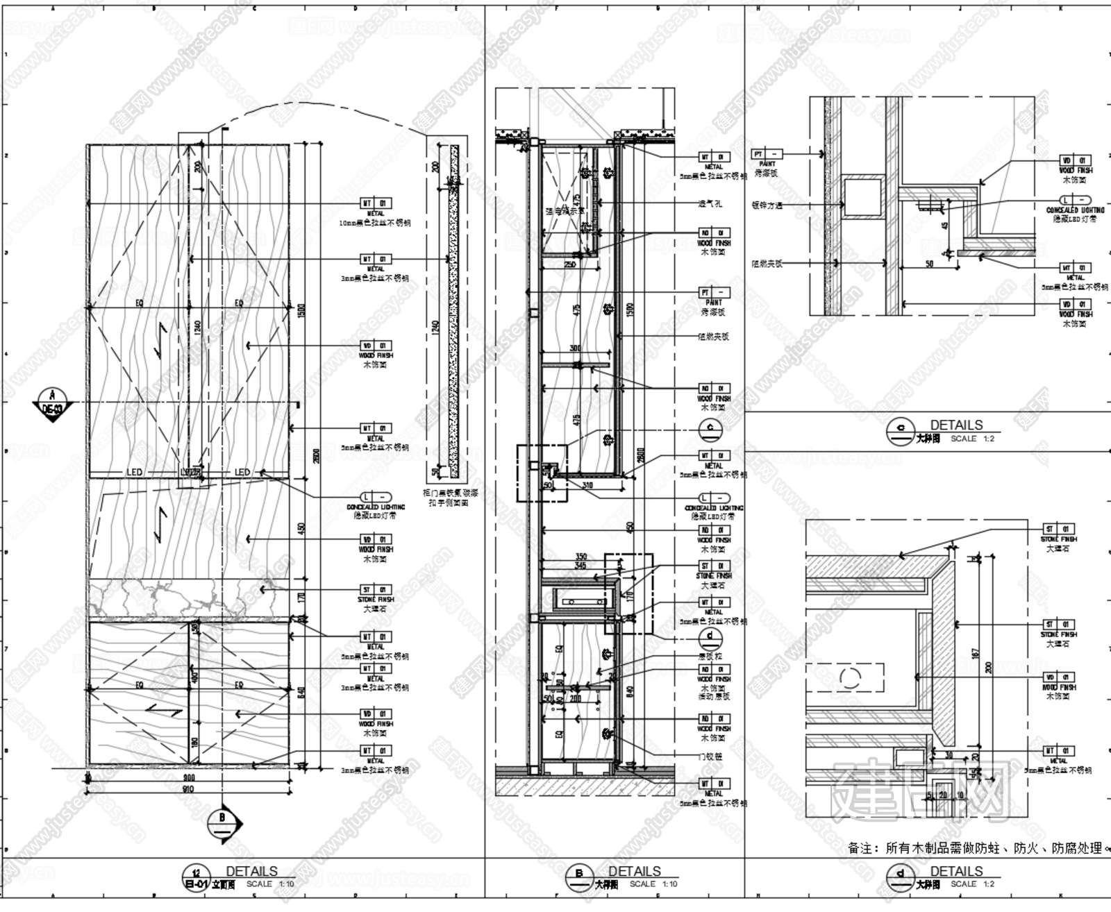 公寓样板间施工图+实景照片施工图下载_施工图公寓样板间施工图+实景照片下载_施工图公寓样板间施工图+实景照片免费下载_建E室内设计网