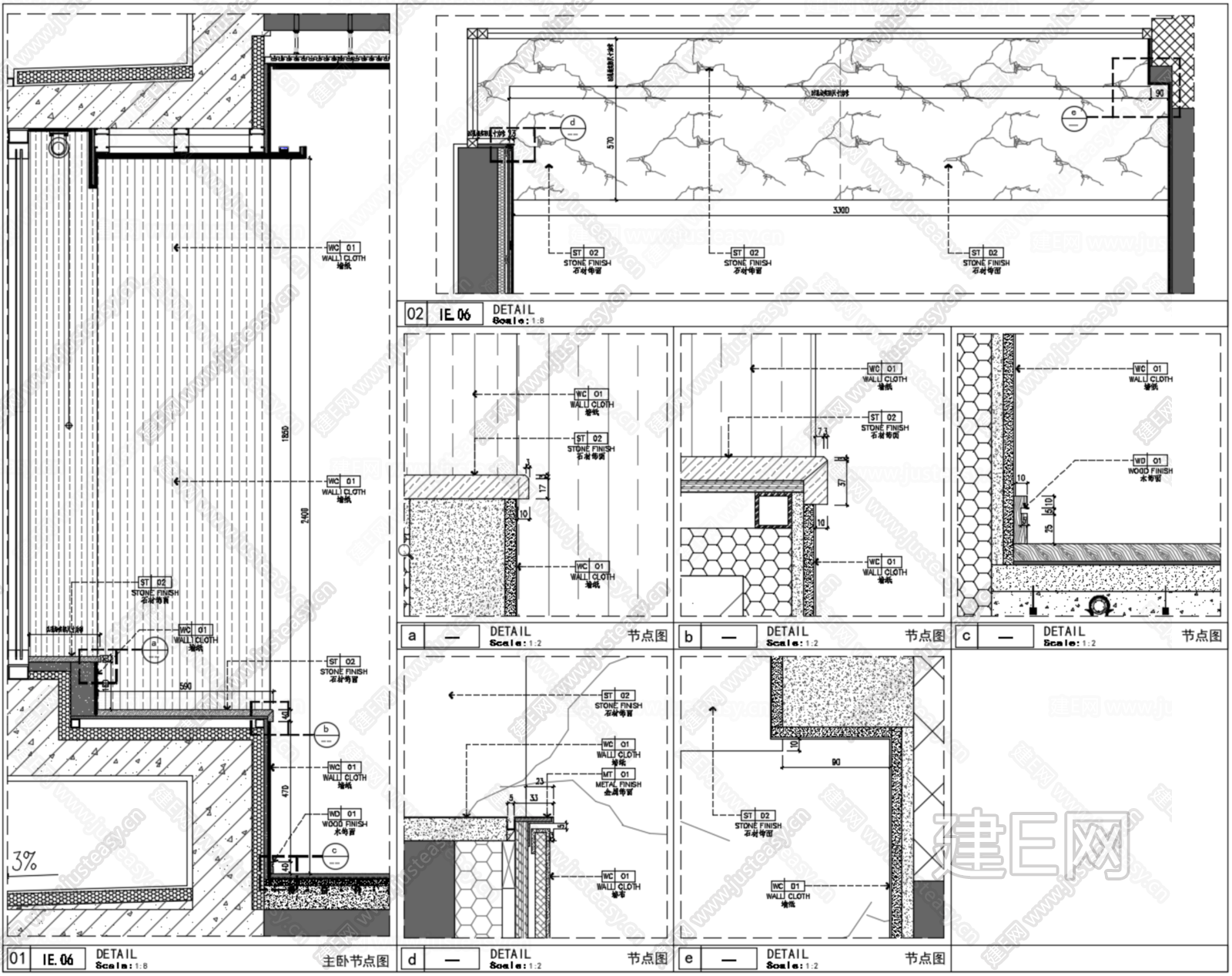 DIA丹健国际-杭州中天大家紫映云来府139样板间施工图+实景+效果图+物料册施工图下载_施工图DIA丹健国际-杭州中天大家紫映云来府139 ...