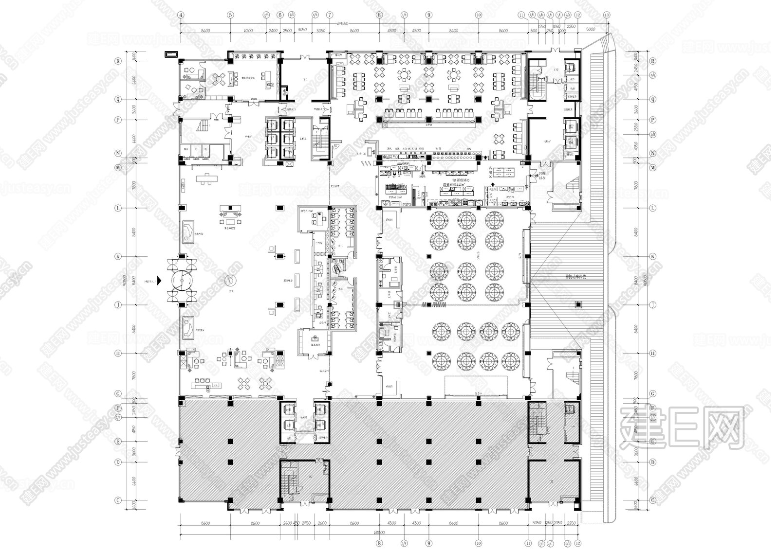 酒店一层大堂宴会厅装饰设计施工图施工图下载_施工图酒店一层大堂宴会厅装饰设计施工图下载_施工图酒店一层大堂宴会厅装饰设计施工图免费下载_建E室内设计网
