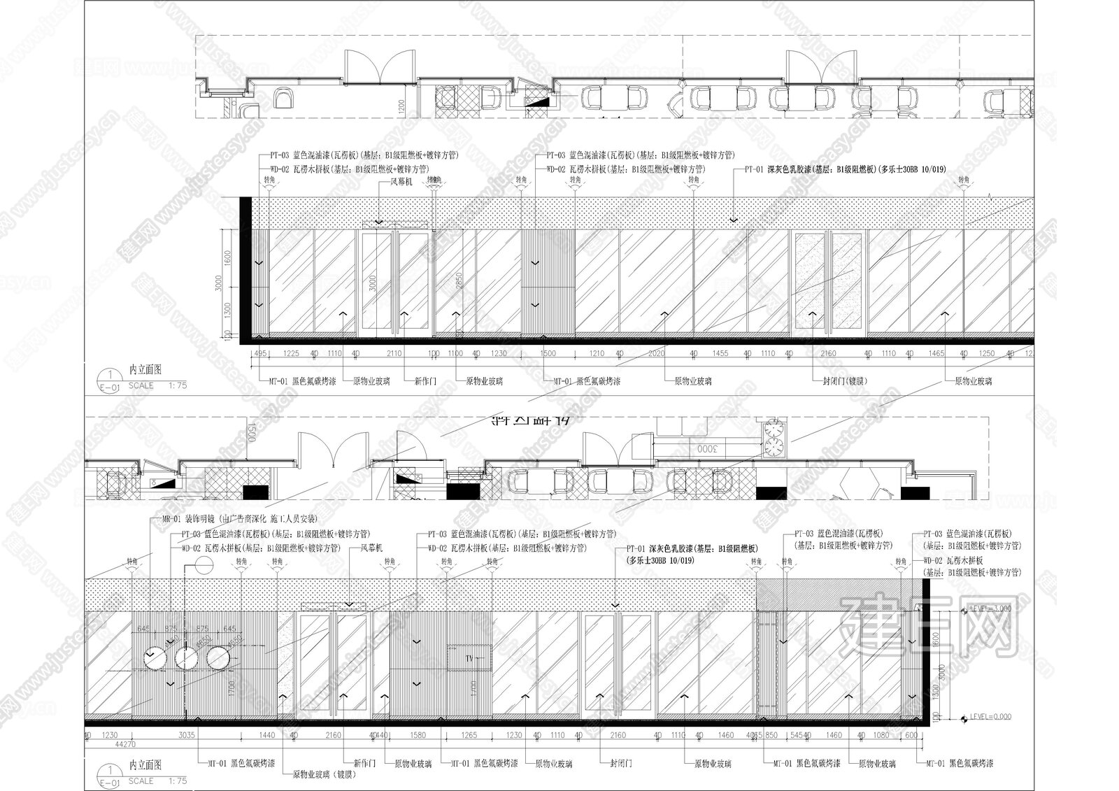 全新餐饮空间设计全套CAD施工图CAD施工图下载[ID:114574118]_建e施工图