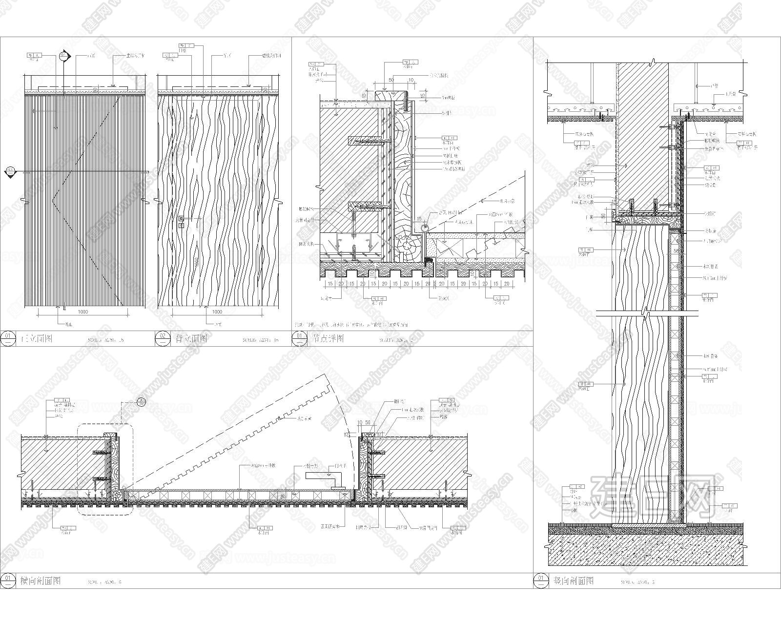 隐形门、暗门节点详图施工图下载_施工图隐形门、暗门节点详图下载_施工图隐形门、暗门节点详图免费下载_建E室内设计网