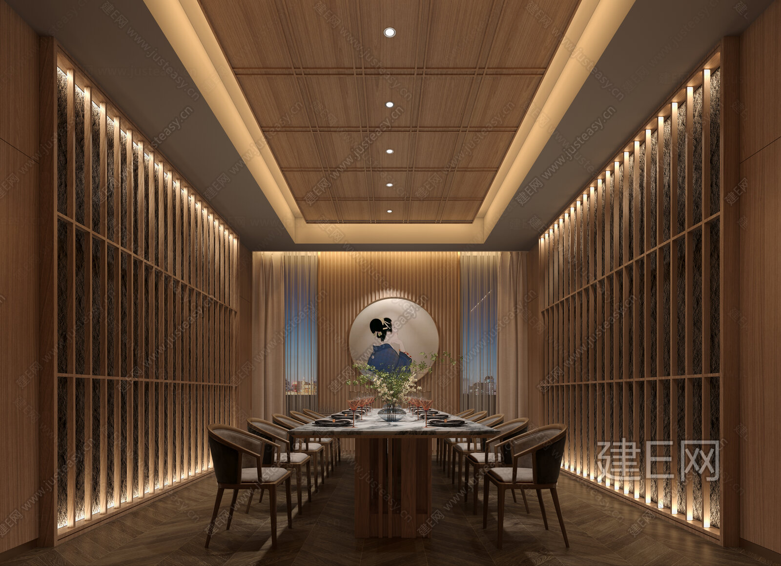 新中式风格餐饮空间施工图+效果图施工图下载_施工图新中式风格餐饮空间施工图+效果图下载_施工图新中式风格餐饮空间施工图+效果图免费下载_建E室内设计网