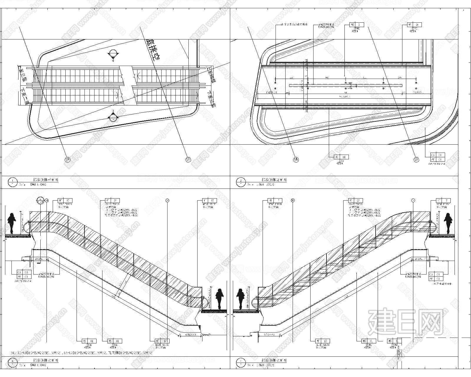 标准扶梯大样图CAD施工图下载[ID:116147063]_建e施工图