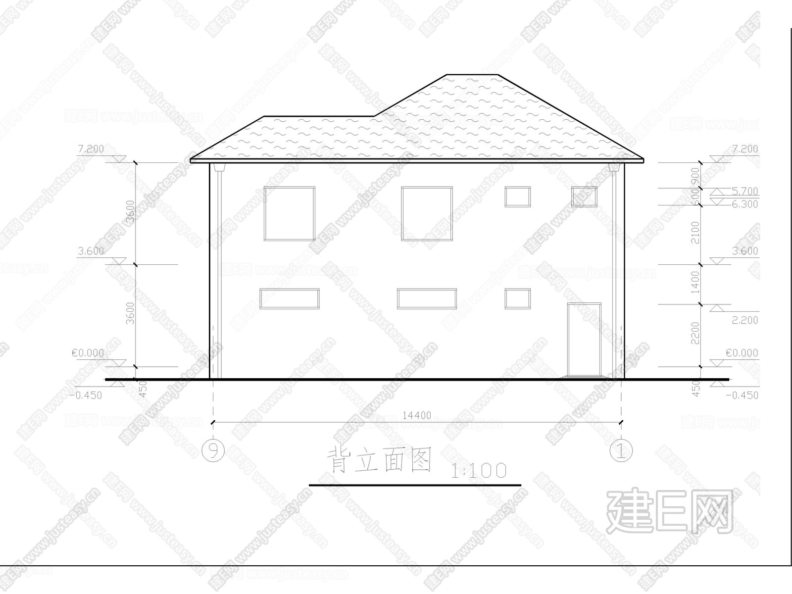 现代农村自建房 自建别墅 多层住宅 独栋别墅 小洋楼CAD平面图 立面图 施工图施工图下载_施工图现代农村自建房 自建别墅 多层住宅 独栋别墅 ...