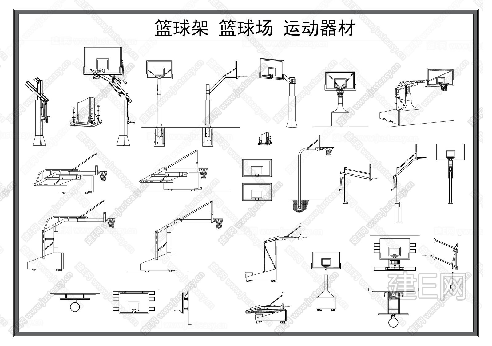 篮球架 运动器材 运动器械 篮球框 壁挂式篮球架施工图下载_施工图篮球架 运动器材 运动器械 篮球框 壁挂式篮球架下载_施工图篮球架 运动器材 ...