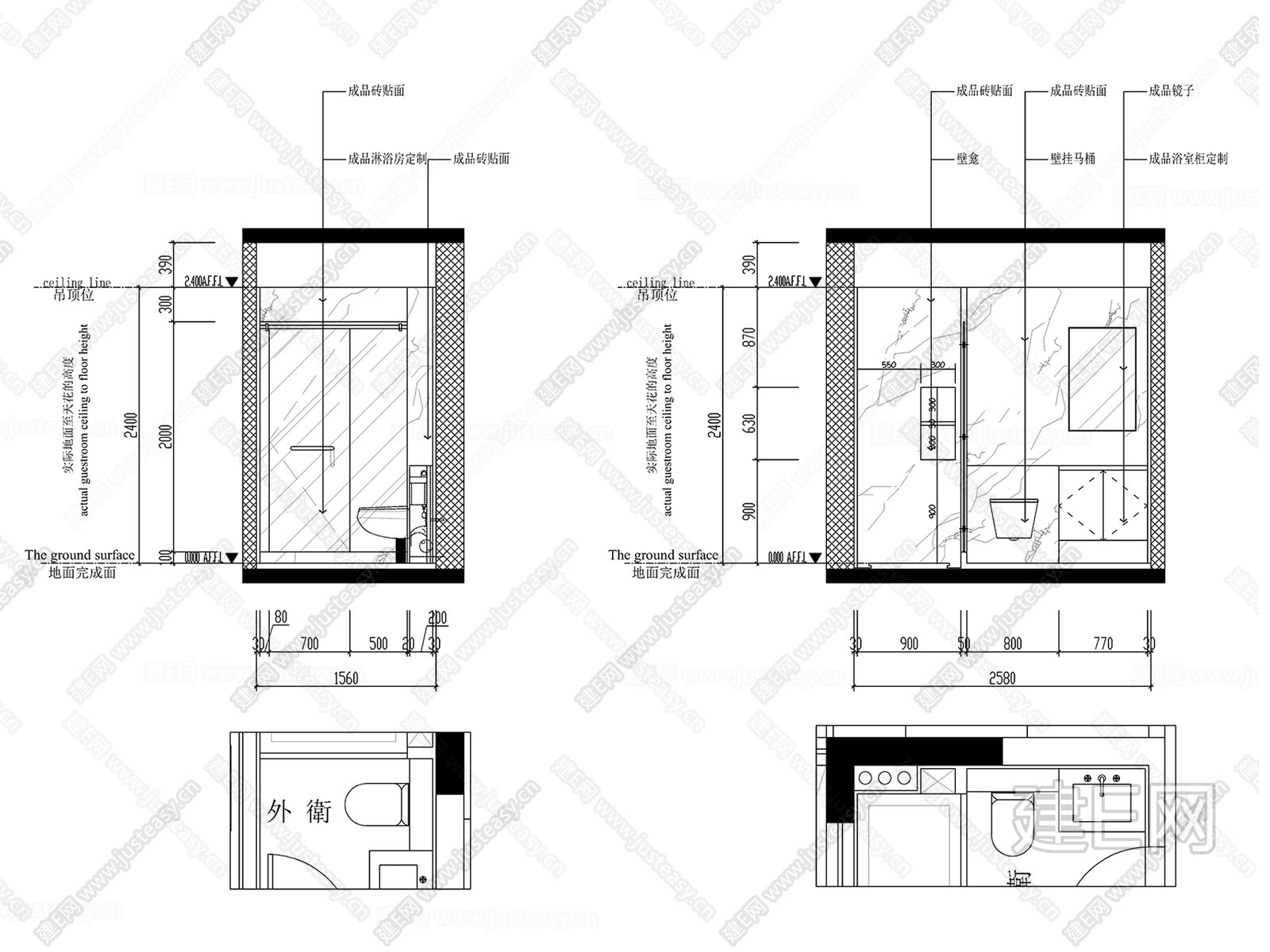 117㎡现代平层 四室二厅 室内CAD全套施工图施工图下载_施工图117㎡现代平层 四室二厅 室内CAD全套施工图下载_施工图117㎡现代平层 ...