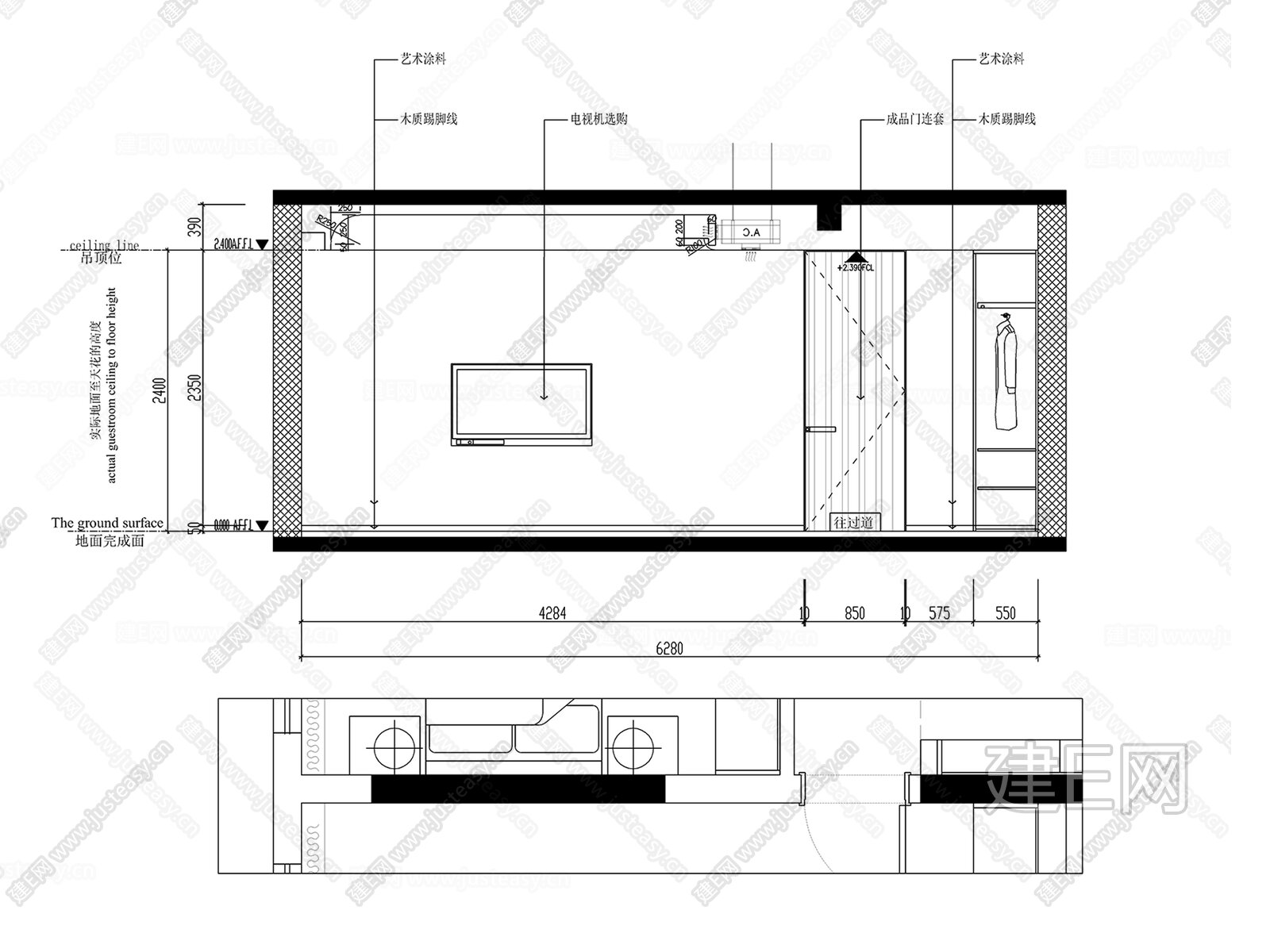 117㎡现代平层 四室二厅 室内CAD全套施工图施工图下载_施工图117㎡现代平层 四室二厅 室内CAD全套施工图下载_施工图117㎡现代平层 ...